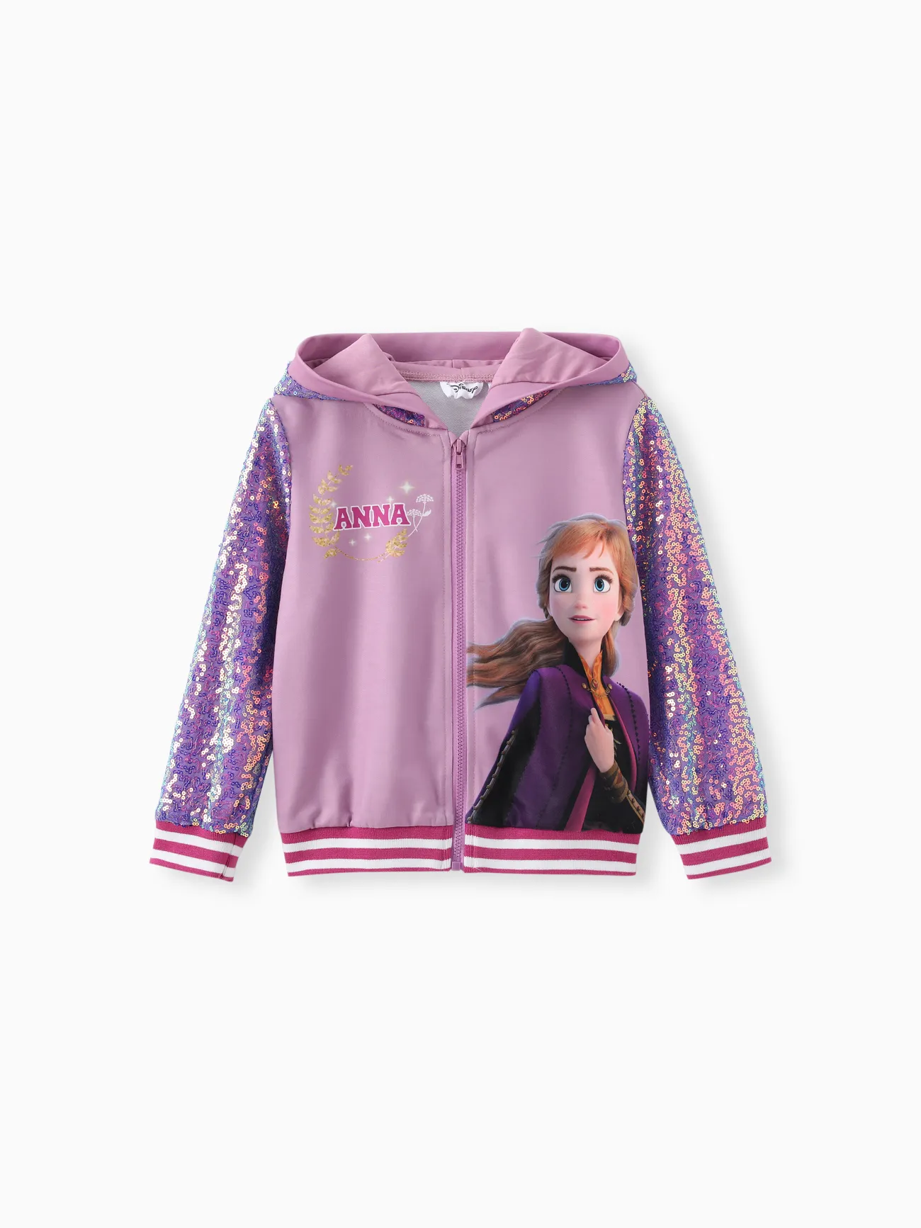 

Disney Frozen Toddler Girls Elsa/Anna 1pc Sequin Hooded Bomber Jacket