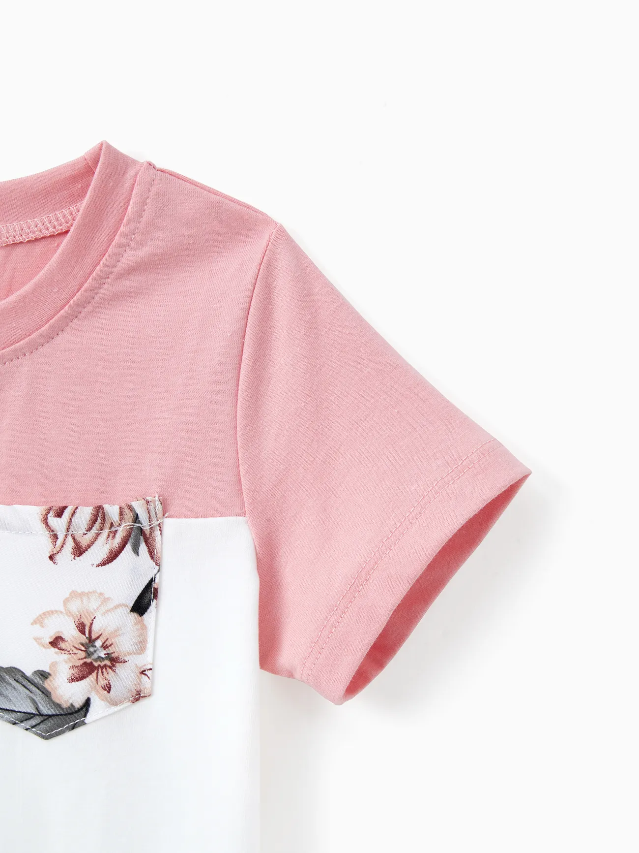Boy - White and Pink Floral Dresses and T-shirts for Matching Family - Colorful - image 20