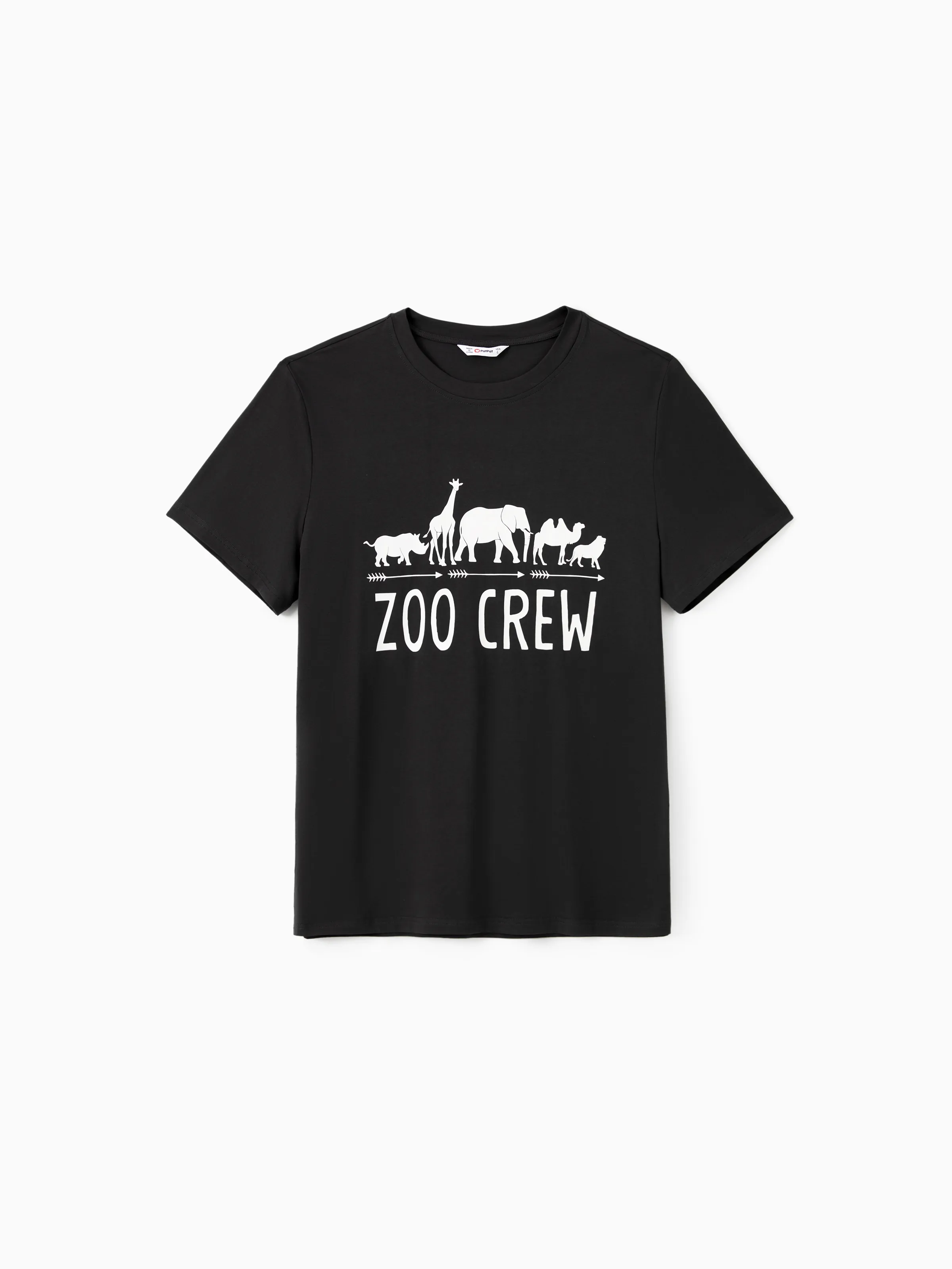 

Family Matching Cotton Short Sleeves Round Neck Animal Theme Zoo Crew Graphic Tee