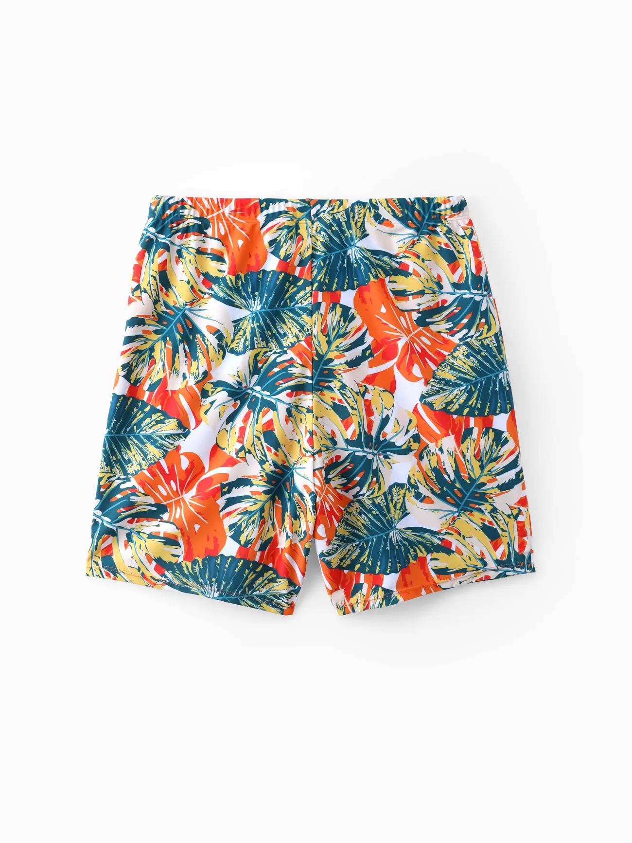 Men - Matching Family Swimsuits One-Piece and Trunk Orange Floral Print - Orange color - image 16