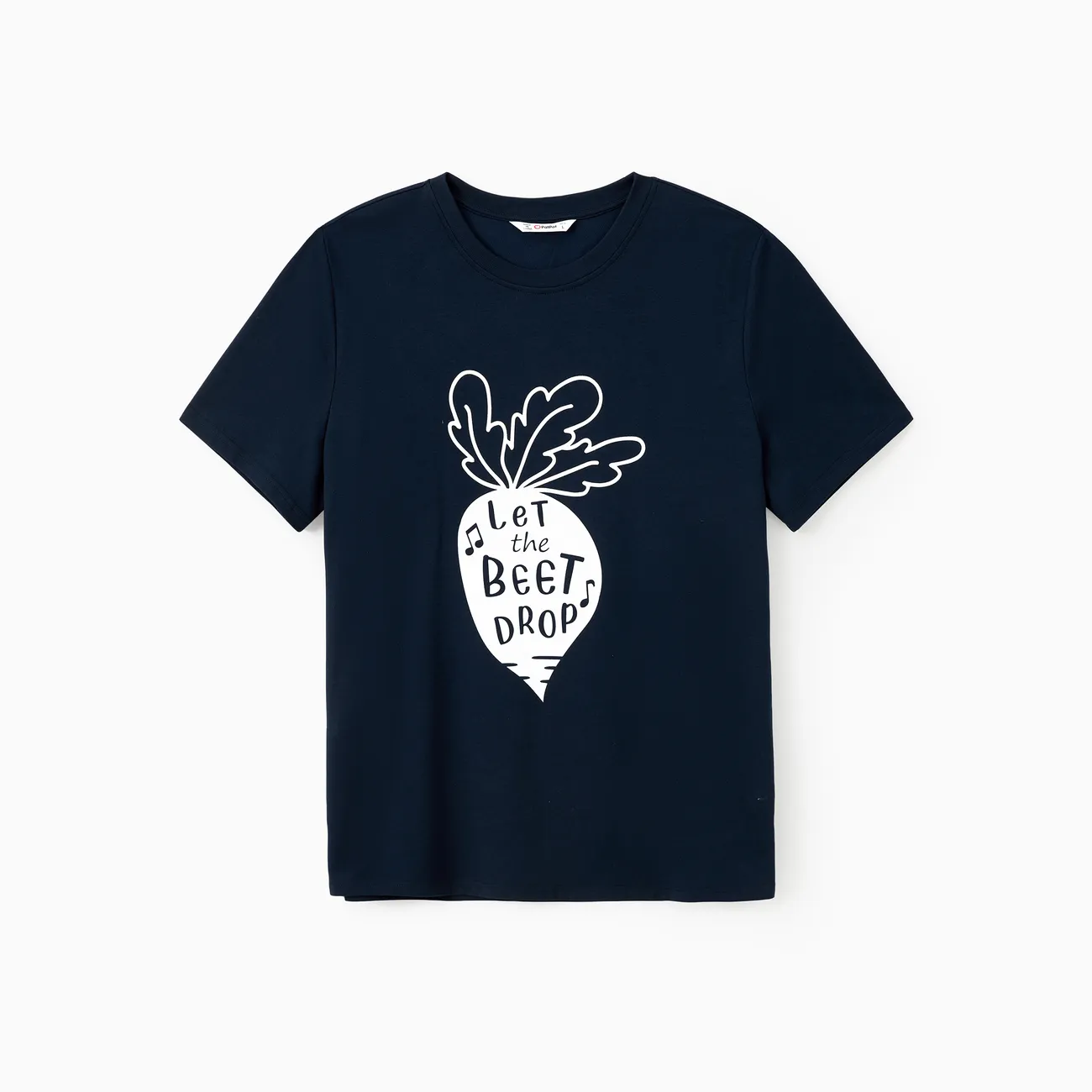Family Matching Short Sleeves Round Neck Text Print Beet Graphic Tee