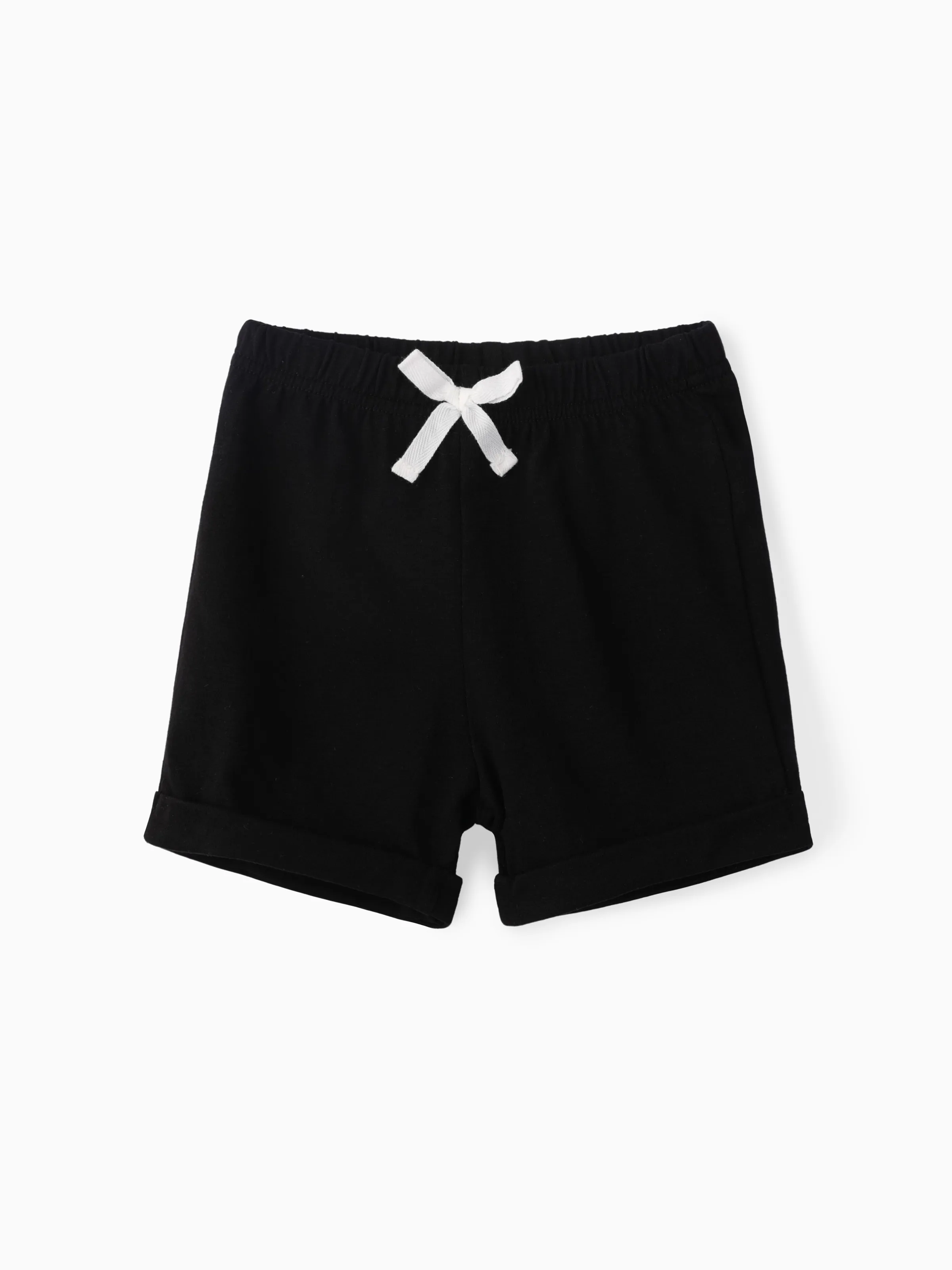 Baby Boy/Girl Solid Elasticized Waist Shorts