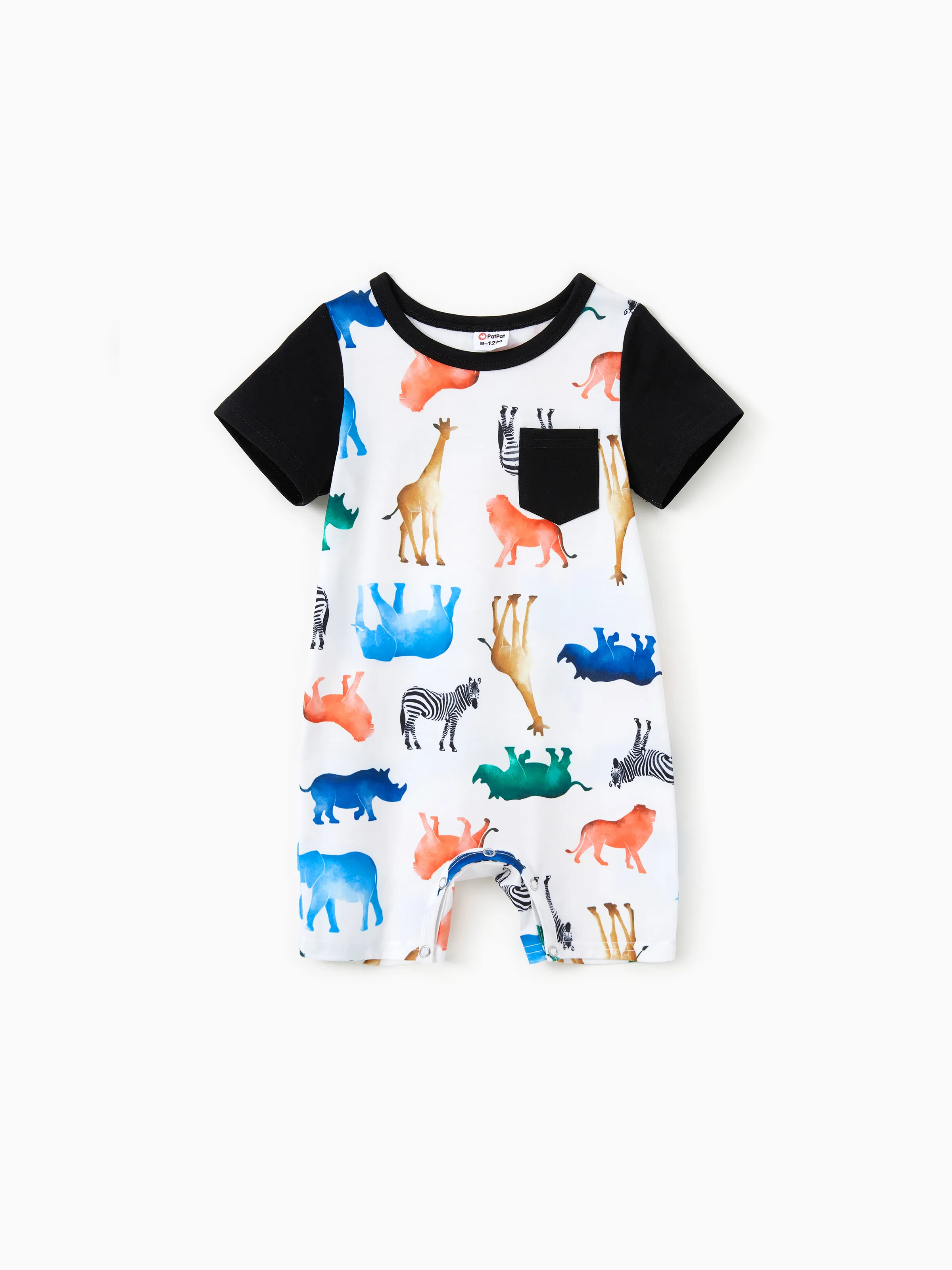 

Family Matching Sets Black/Animal Allover Tee or Black Cami Top Spliced Colorful Animal Pattern Bottom Strap Dress