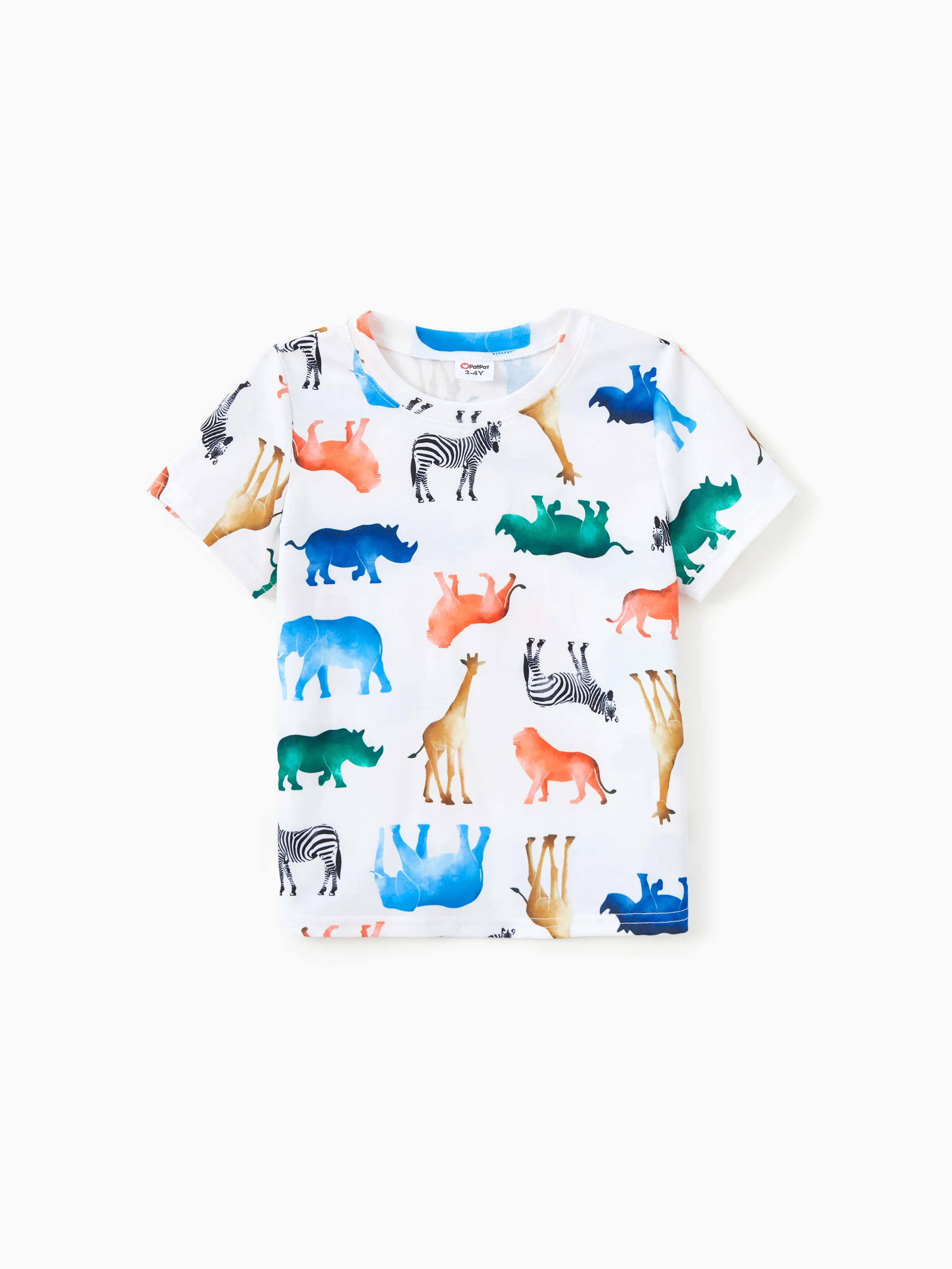 

Family Matching Sets Black/Animal Allover Tee or Black Cami Top Spliced Colorful Animal Pattern Bottom Strap Dress