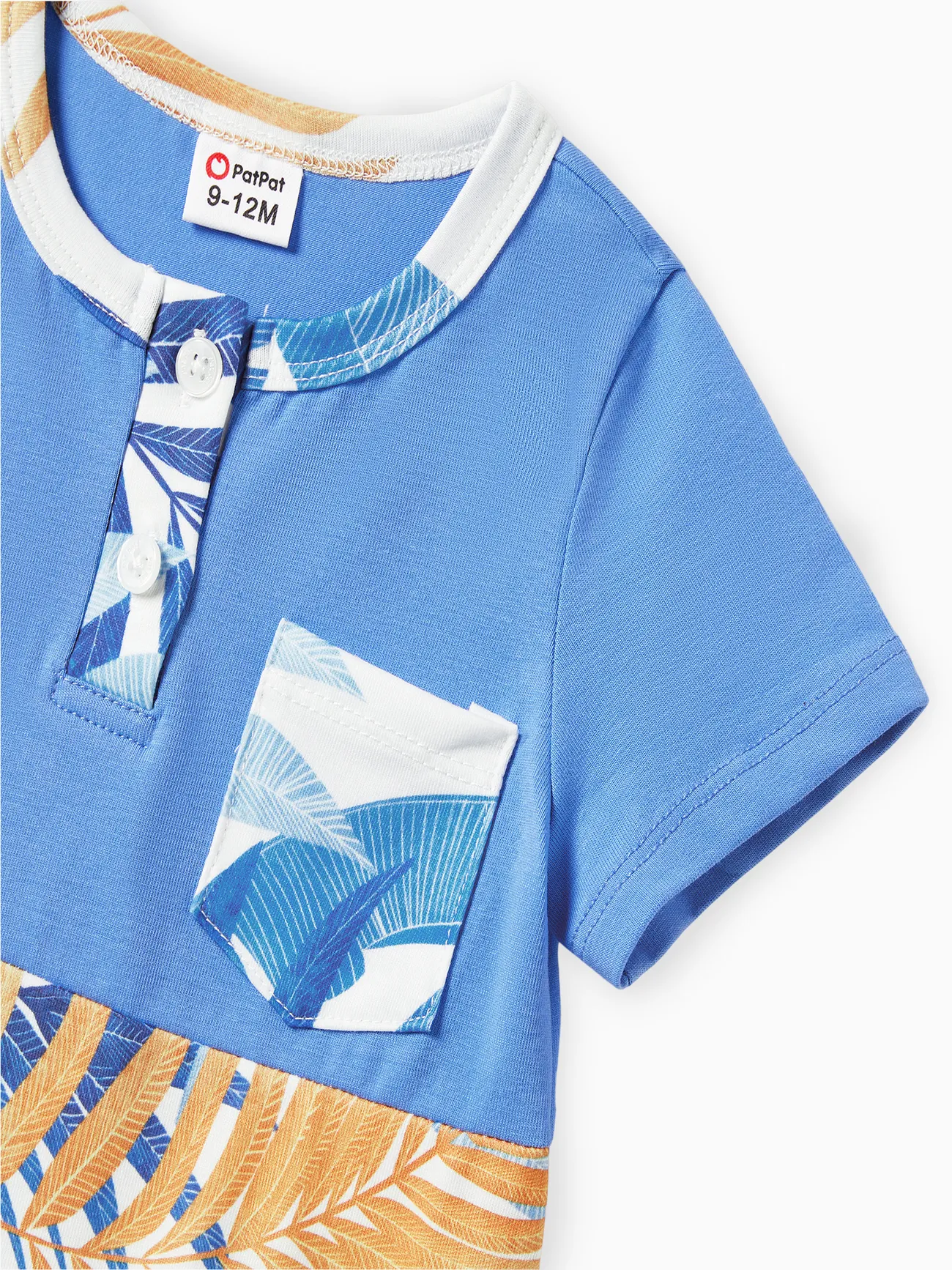 Baby Girl - Family Matching Colorblock Tee and Floral Wrap Front Concealed Button Strap Dress Sets - Blue - image 12