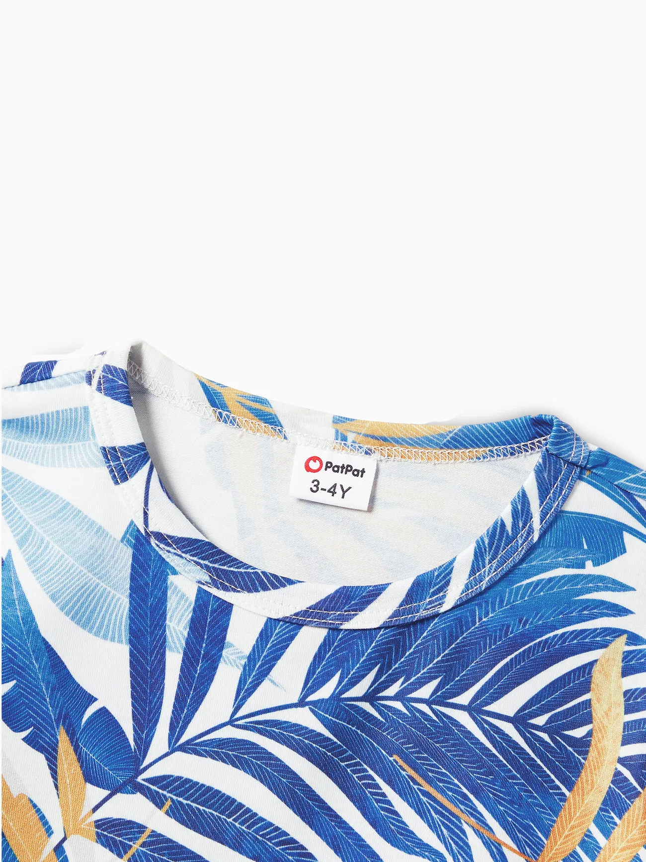 Boy - Family Matching Colorblock Tee and Floral Wrap Front Concealed Button Strap Dress Sets - Blue - image 17