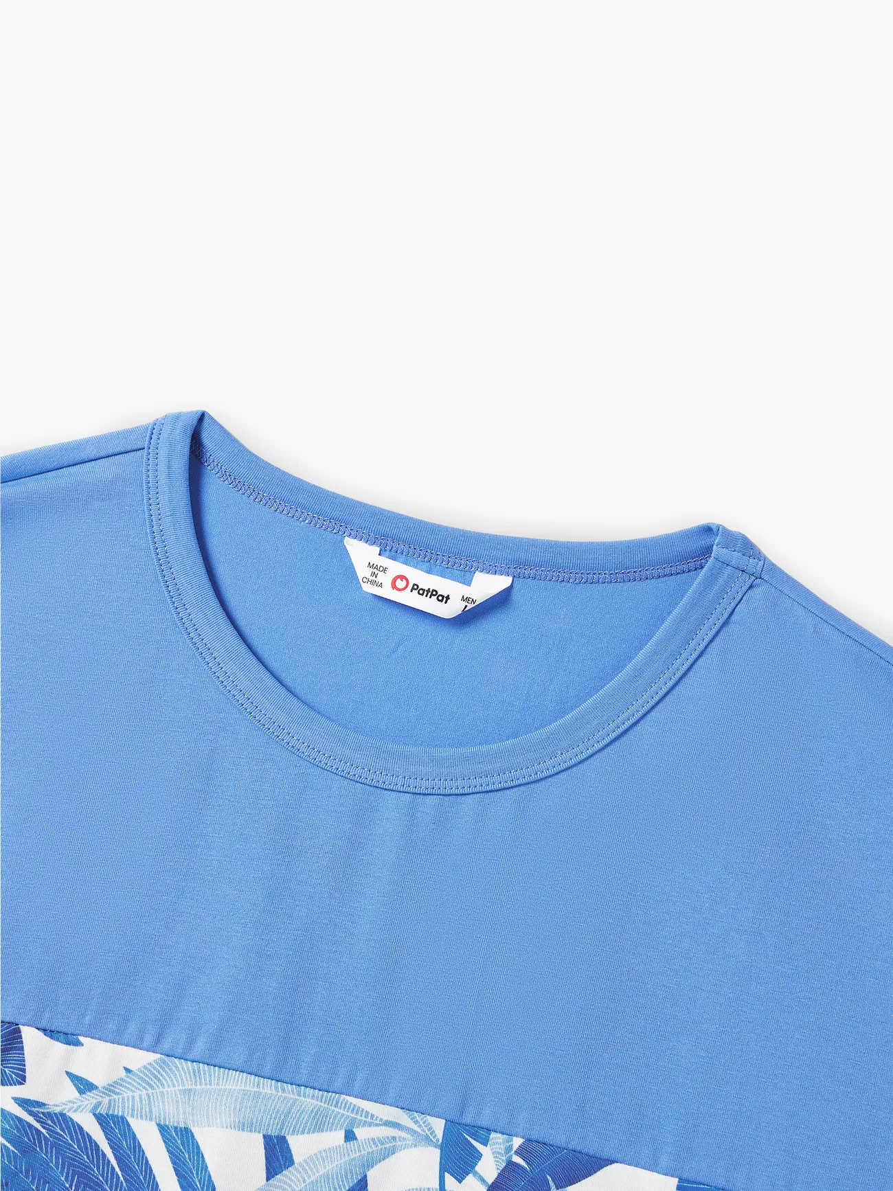 Men - Family Matching Colorblock Tee and Floral Wrap Front Concealed Button Strap Dress Sets - Blue - image 20