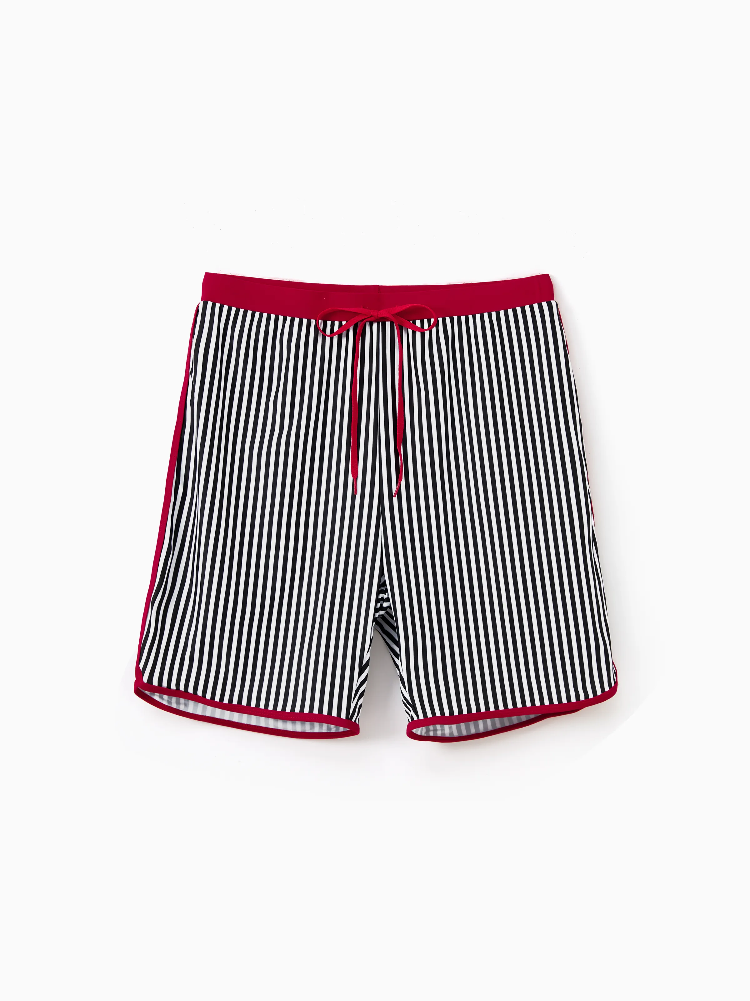 

Family Matching Striped Swim Trunks Shorts and Ruffle Splicing One-Piece Swimsuit