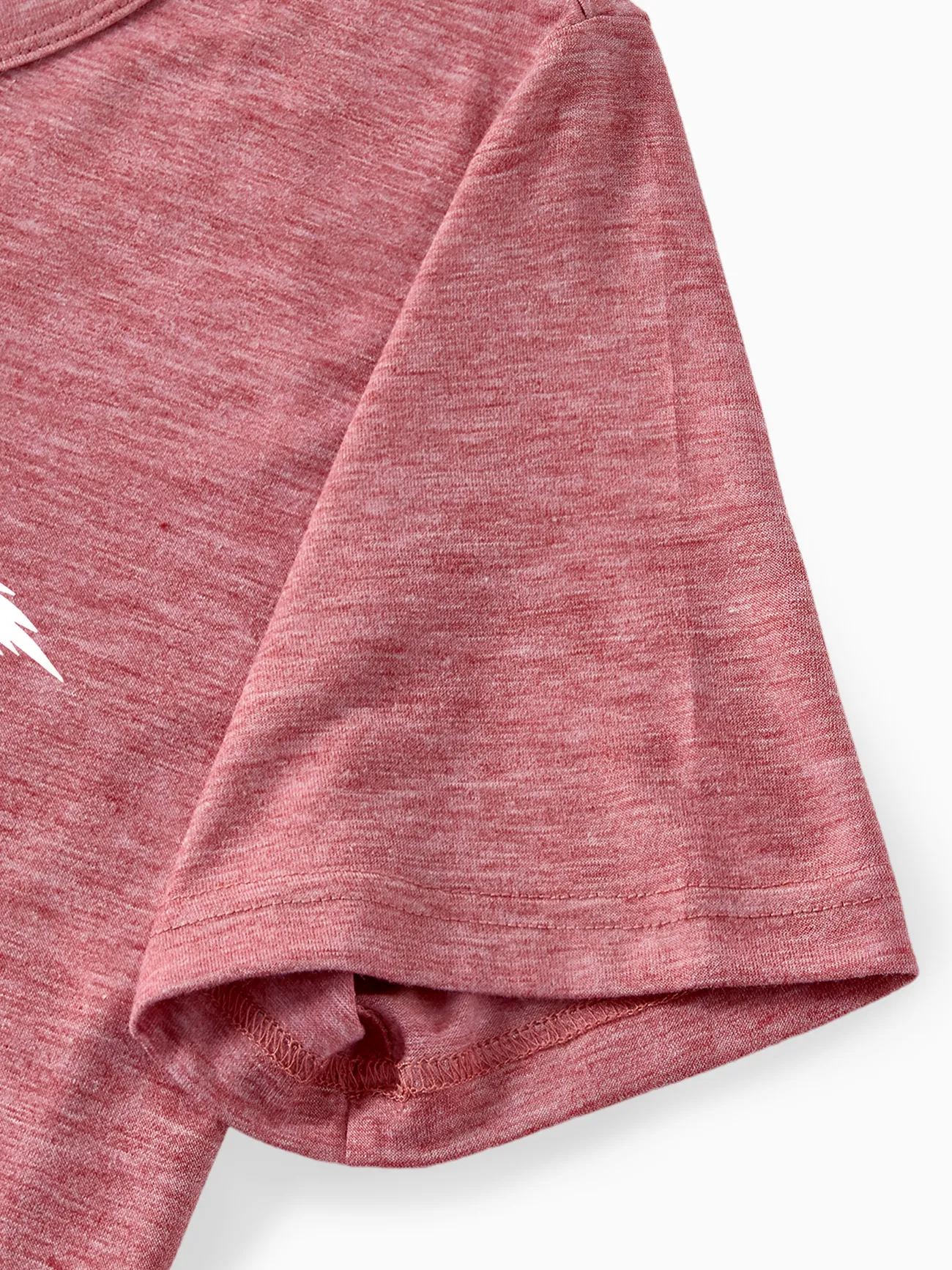 Women - Family Matching 95% Cotton Short-sleeve Coconut Tree & Letter Print T-shirts - ColorBlock - image 5