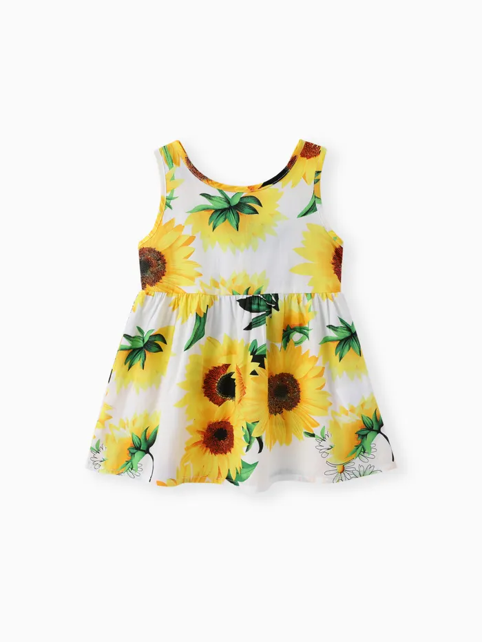 

100% Cotton Cherry Print Backless Sleeveless Baby Dress