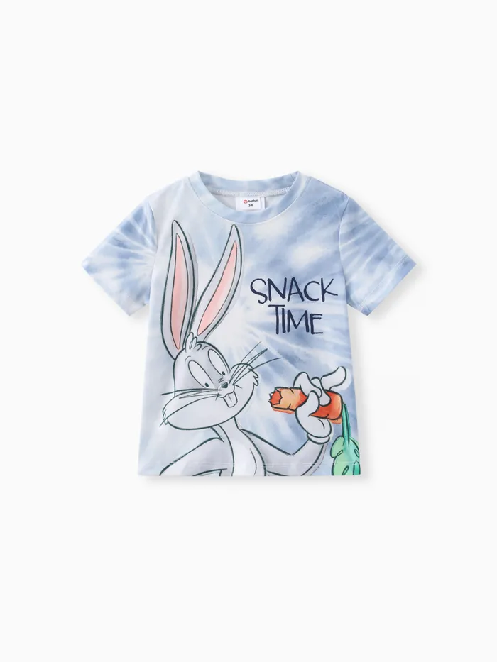 Looney Tunes 1件學步男孩/女孩角色扎染印花T恤

