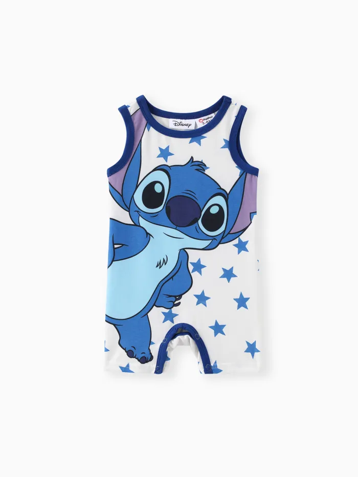 Disney Stitch Bebé Niños/Niñas 1pc Naia™ Personaje Star Print Sleevelss Onesie