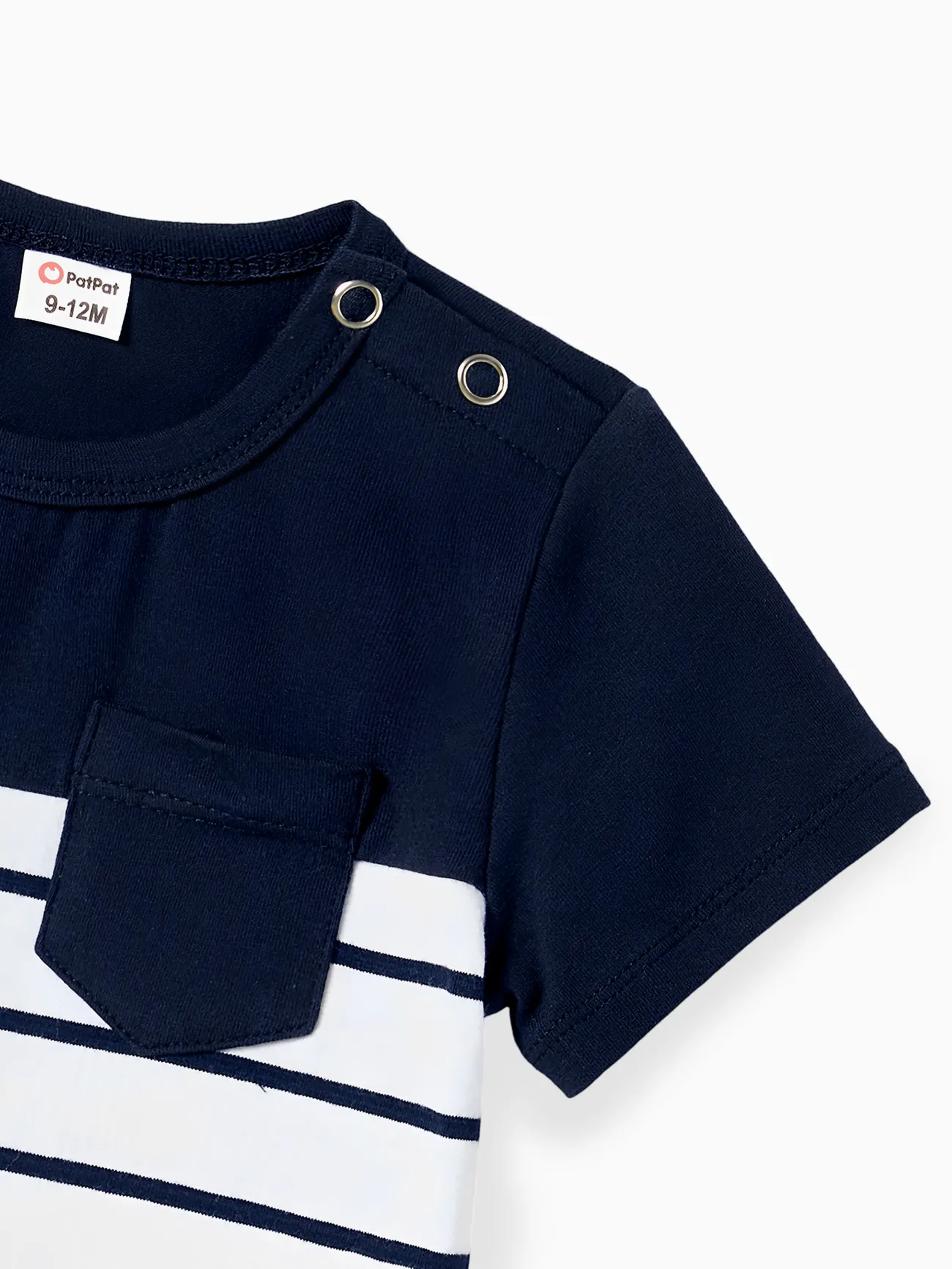 Baby - Family Matching Striped Panel Belted Tank Dresses and Cotton Colorblock Short-sleeve T-shirts Sets - royalblue - image 14