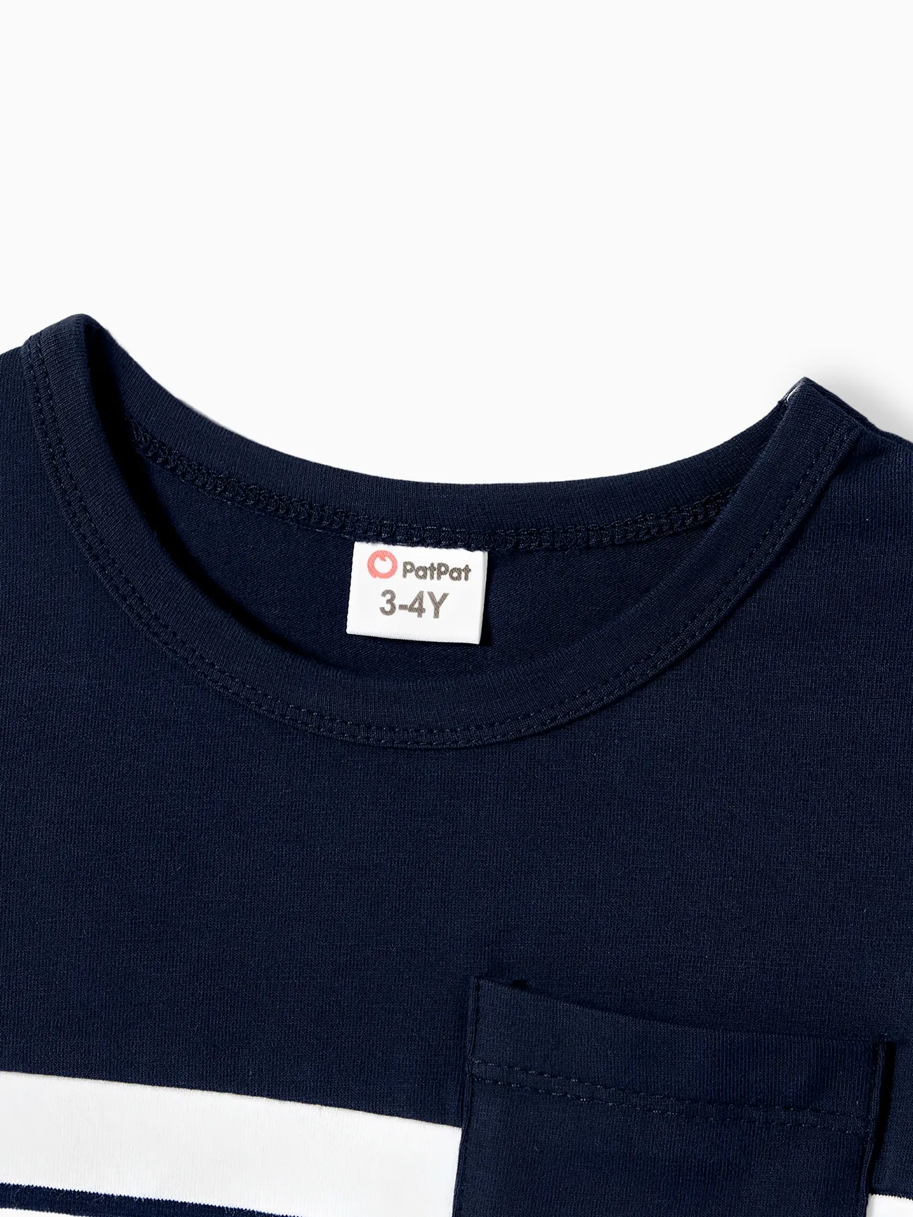 Boy - Family Matching Striped Panel Belted Tank Dresses and Cotton Colorblock Short-sleeve T-shirts Sets - royalblue - image 18