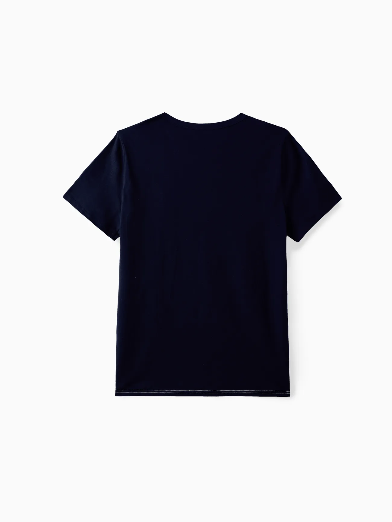 Men - Family Matching Striped Panel Belted Tank Dresses and Cotton Colorblock Short-sleeve T-shirts Sets - royalblue - image 21