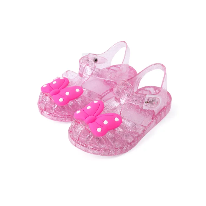 Toddler/Kid Girl Trendy Bow Applique Semi Transparent Buckle Sandals