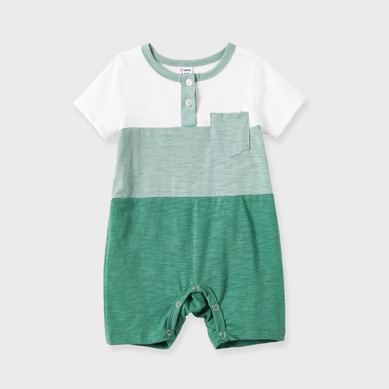 Family Matching Sets Color Block Tee and Wrap Front Pleated Dress with Hidden Snap Button