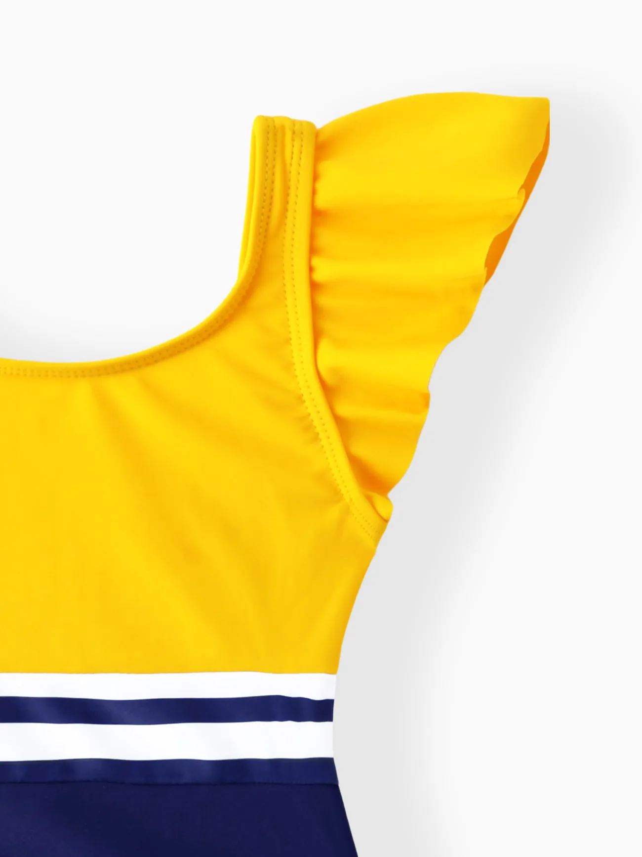 Girl - Matching Family Swimsuits (Stripe & Colorblock) - One Piece Swimsuit or Swim Trunks Shorts - ColorBlock - image 9