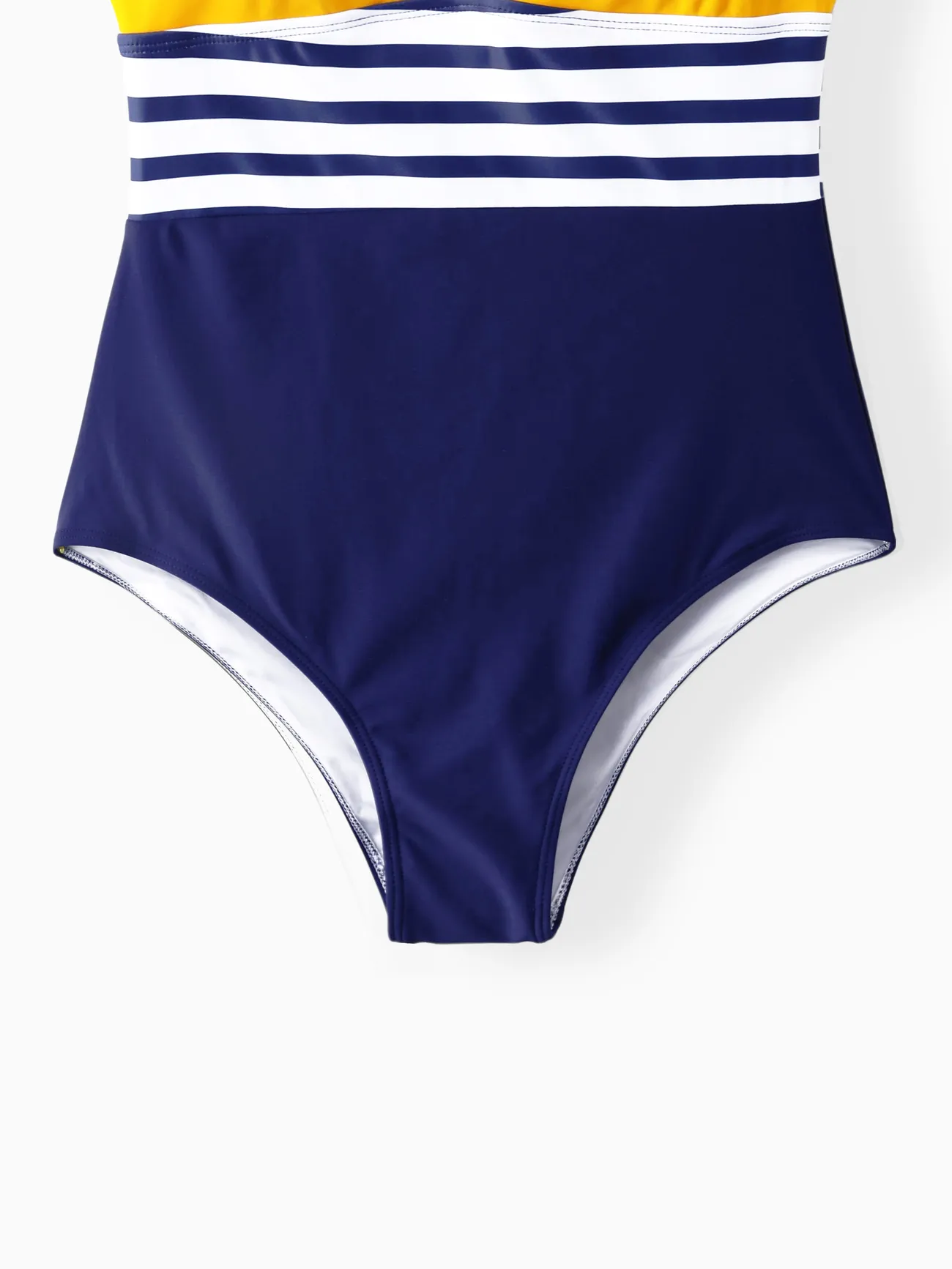 Women - Matching Family Swimsuits (Stripe & Colorblock) - One Piece Swimsuit or Swim Trunks Shorts - ColorBlock - image 5