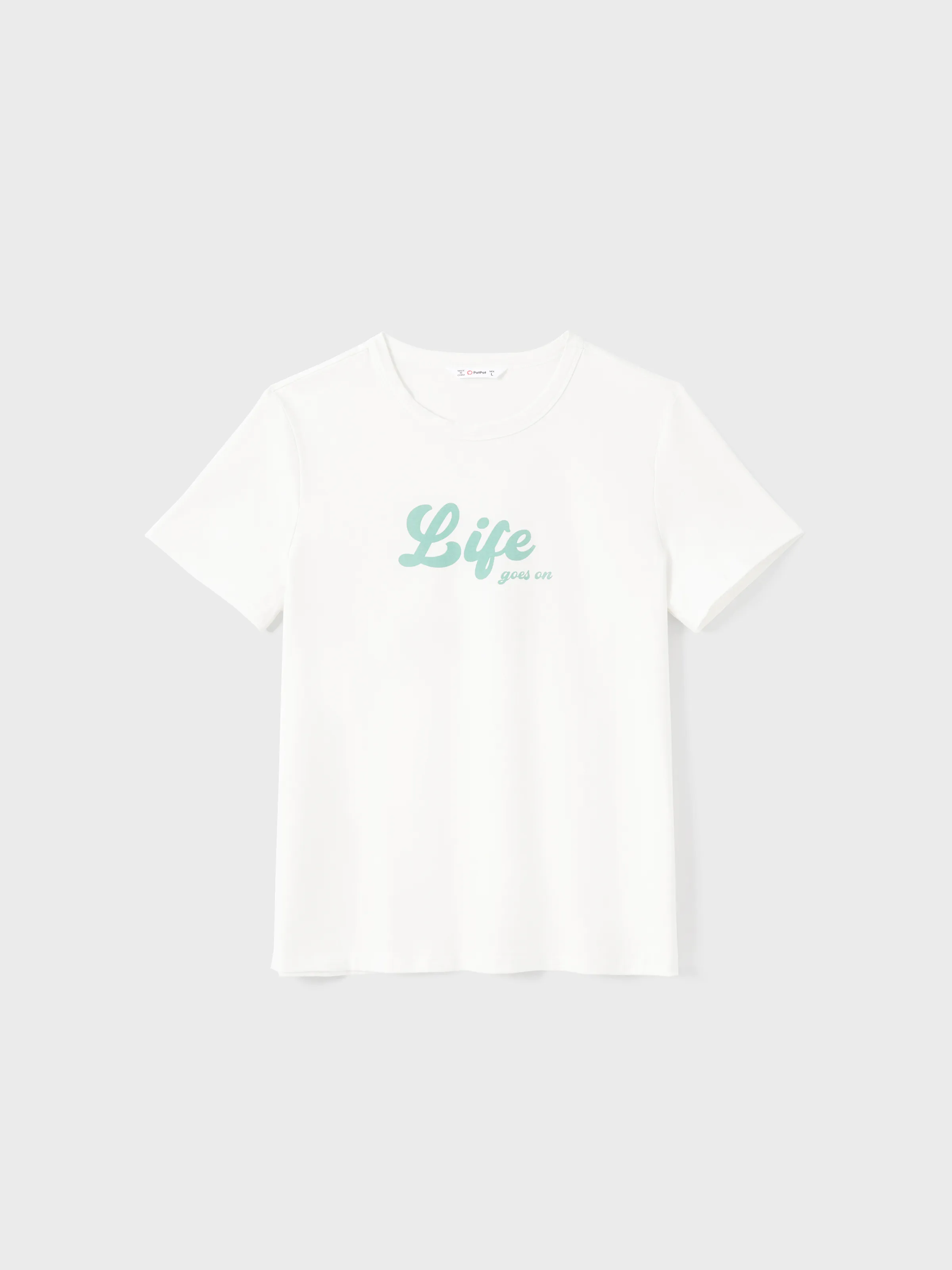 

Family Matching Sets Slogan Tee or White Top Mint Green Button Skirt with Pockets Co-ord Sets