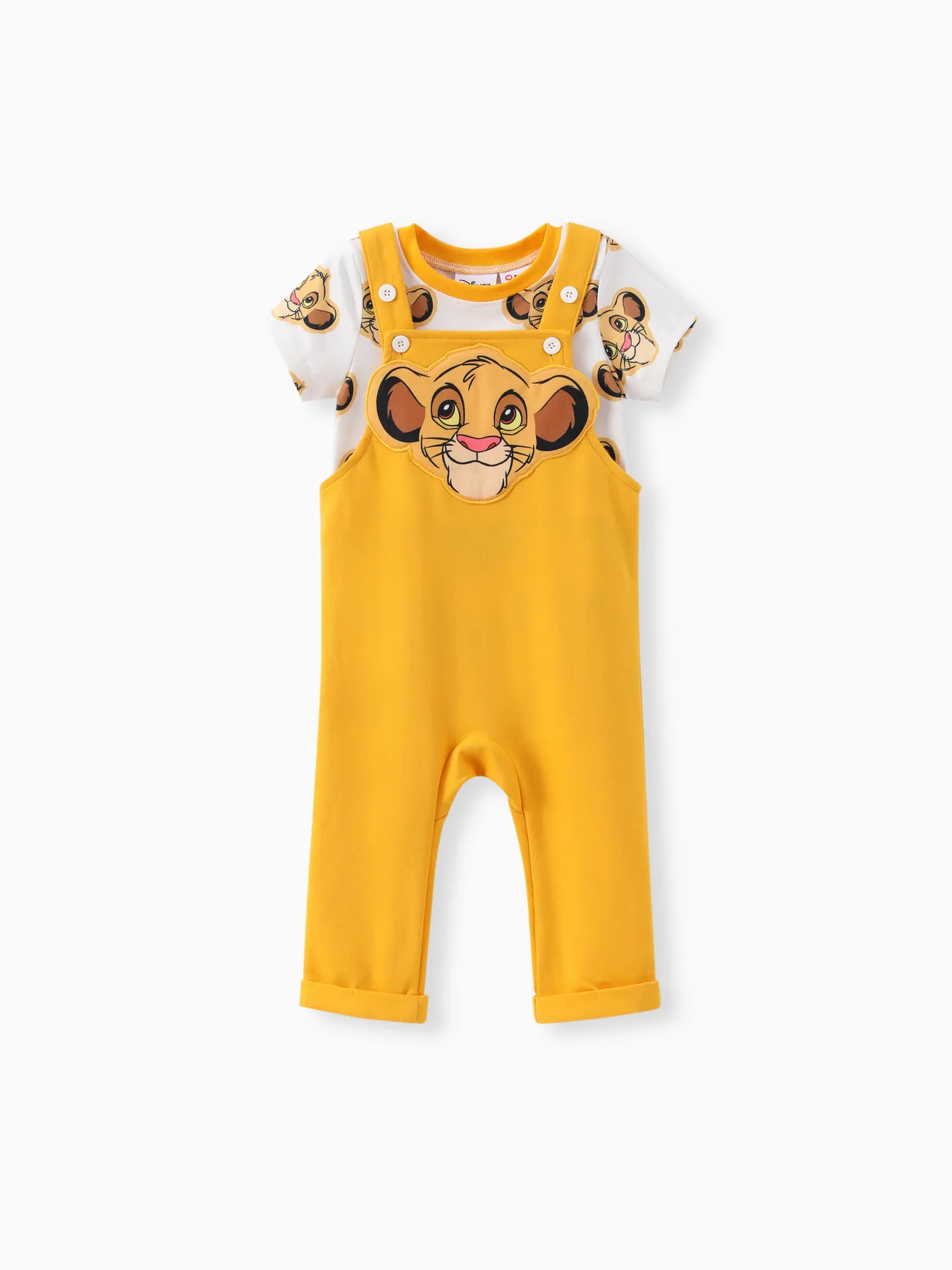 Disney Roi Lion Bébé Garçons/Filles Simba 2pcs Naia™ Broderie Personnage Imprimé Tee avec Salopette Ensemble