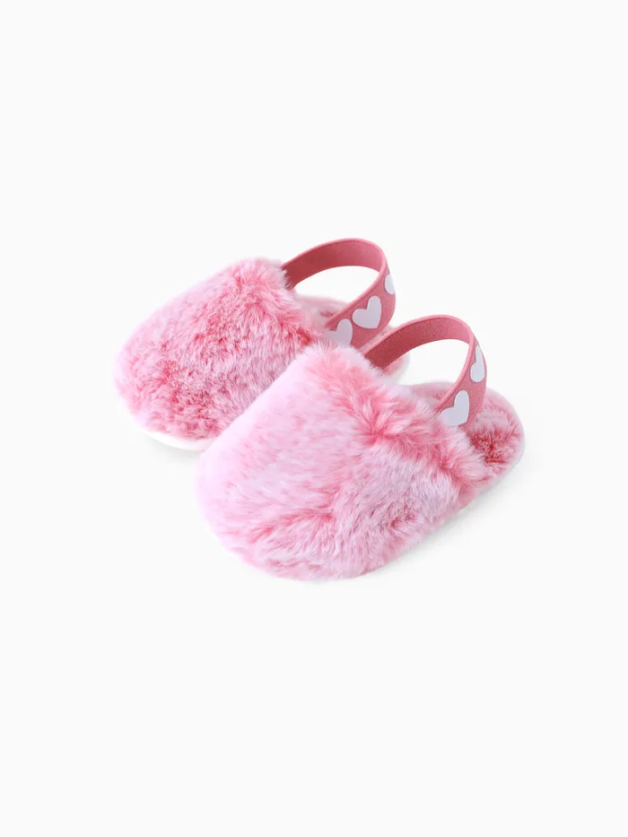 Baby/Toddler Unisex Cute Cozy Fluffy Plush Heart Design Pre-walker Shoes 