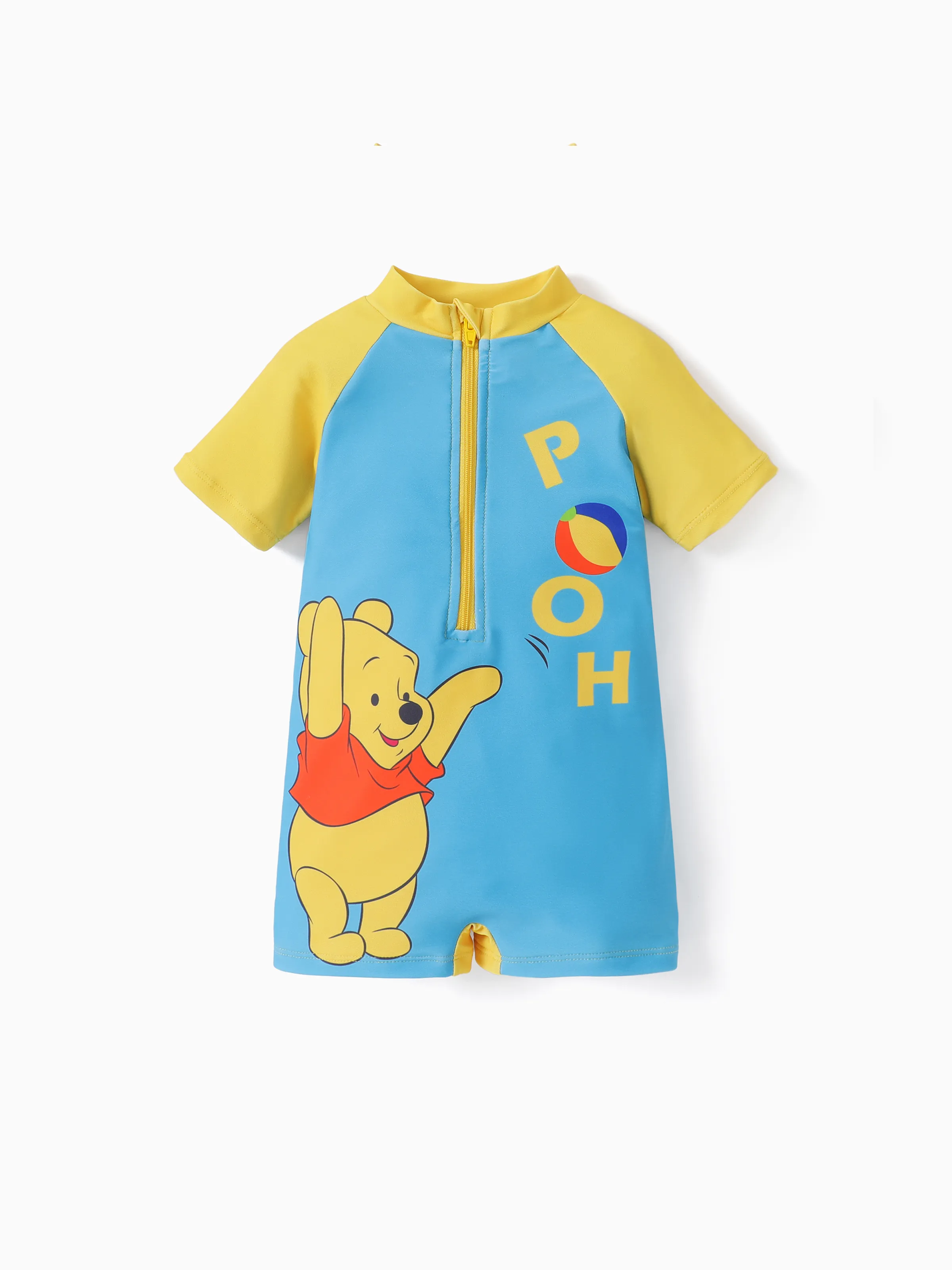 

Disney Winnie the Pooh Baby Girl/Boy Character Print Zip Front One Piece Swimsuit