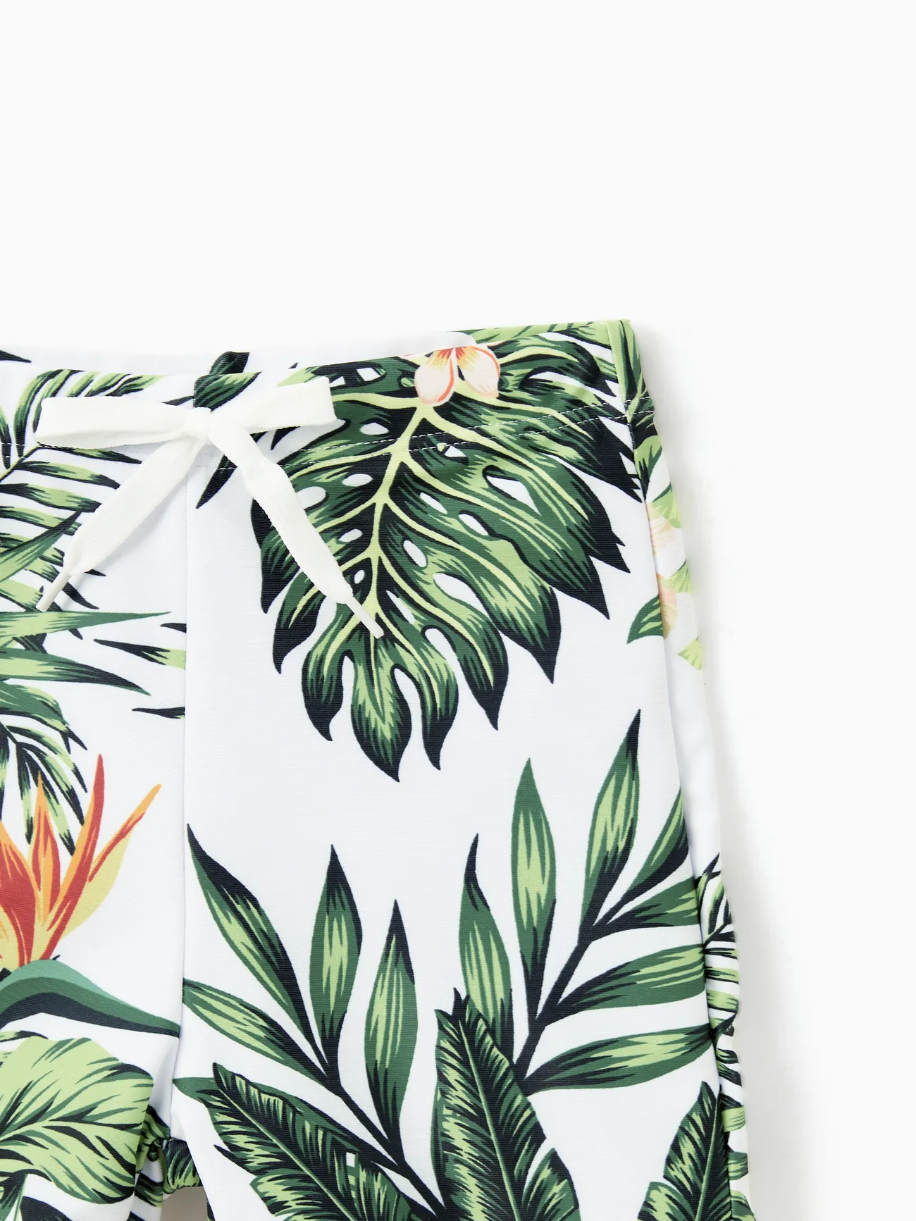 Boy - One Piece Plant Printed Family Matching Swimsuit - White - image 21