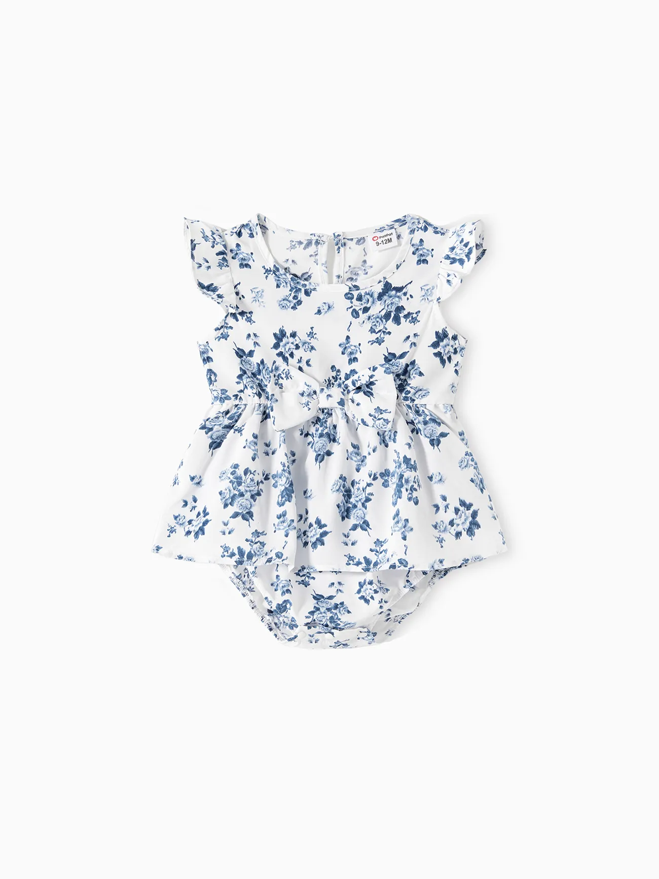 Baby Girl - Family Matching Outfit: Floral Smocking Casual Suit - BLUEWHITE - image 12