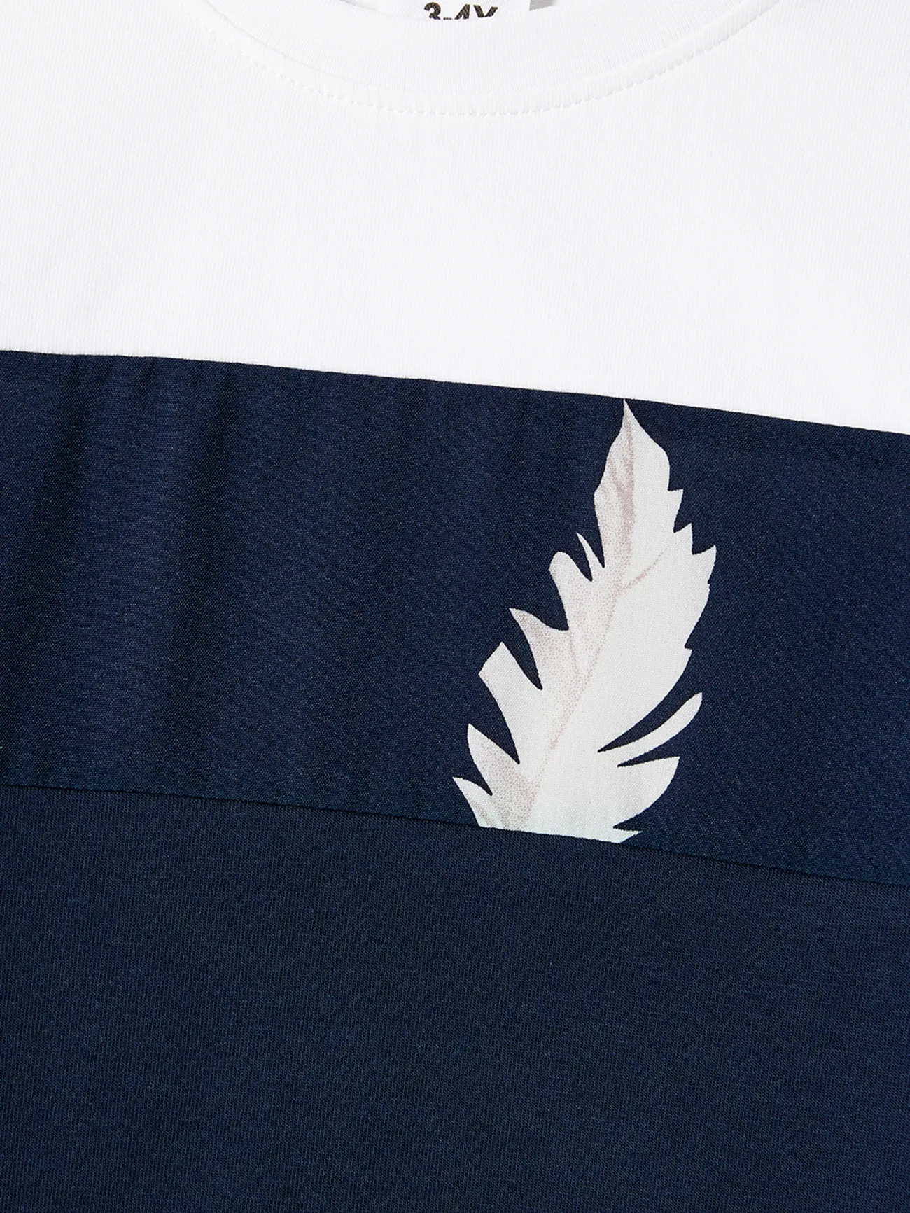 Boy - Family Matching Allover Feather Print Belted Cami Dresses and Short-sleeve Spliced Tee Sets - Tibetanbluewhite - image 18