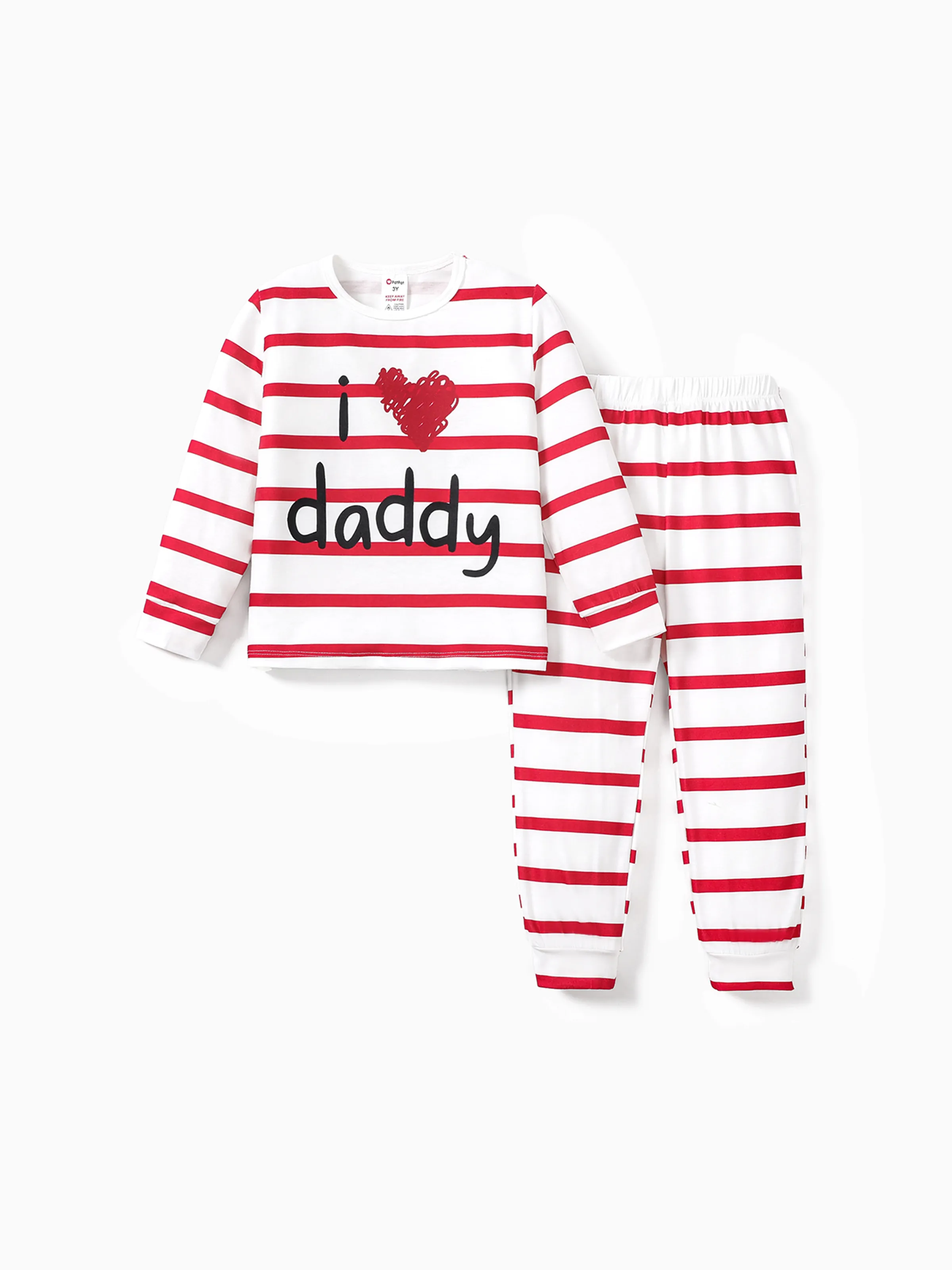 

2pcs Baby Girl/Boy Letter and Heart Pattern Pajamas