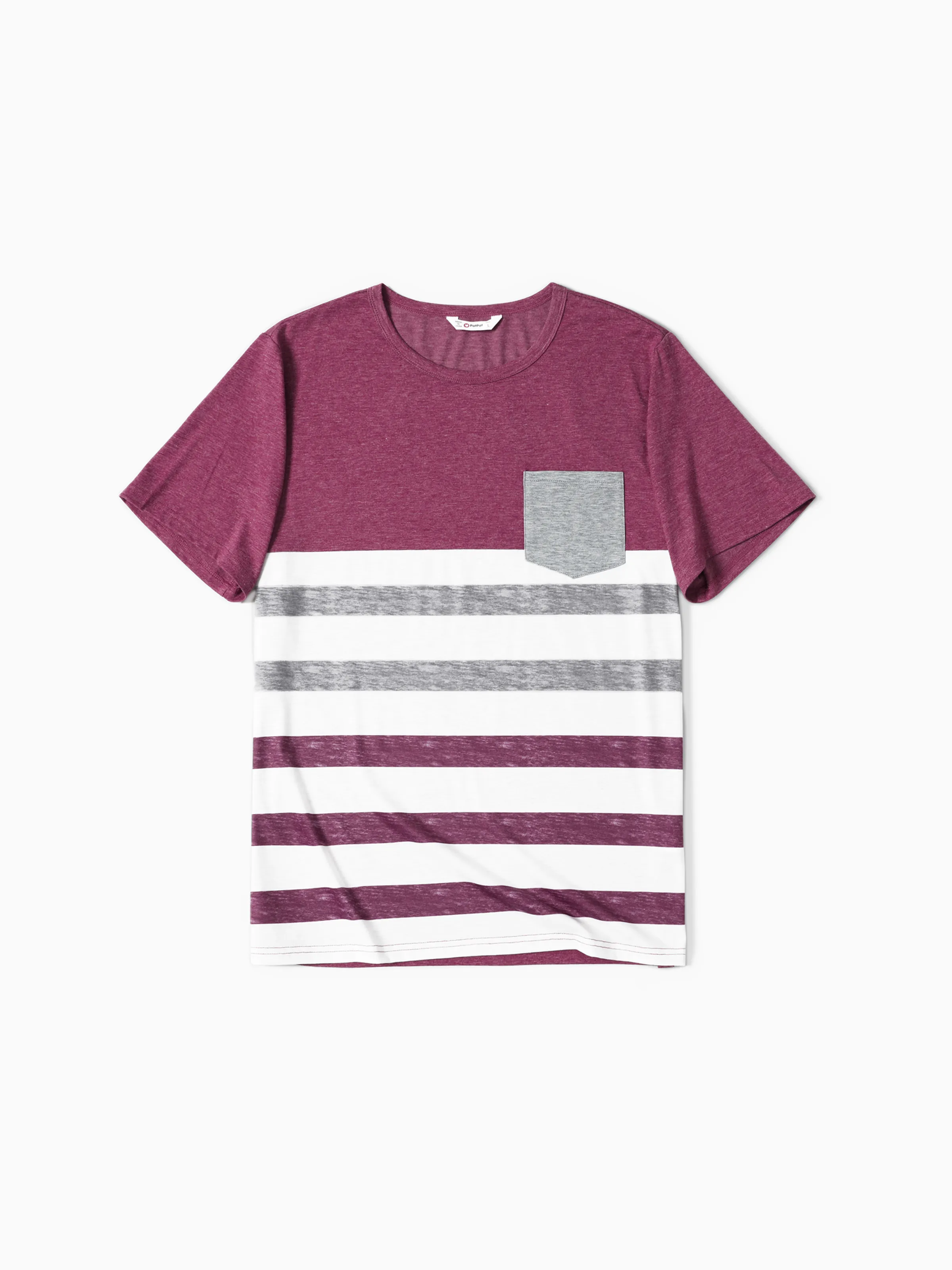 Conjuntos de camisetas de manga corta con botones y cuello en V liso a juego para toda la familia