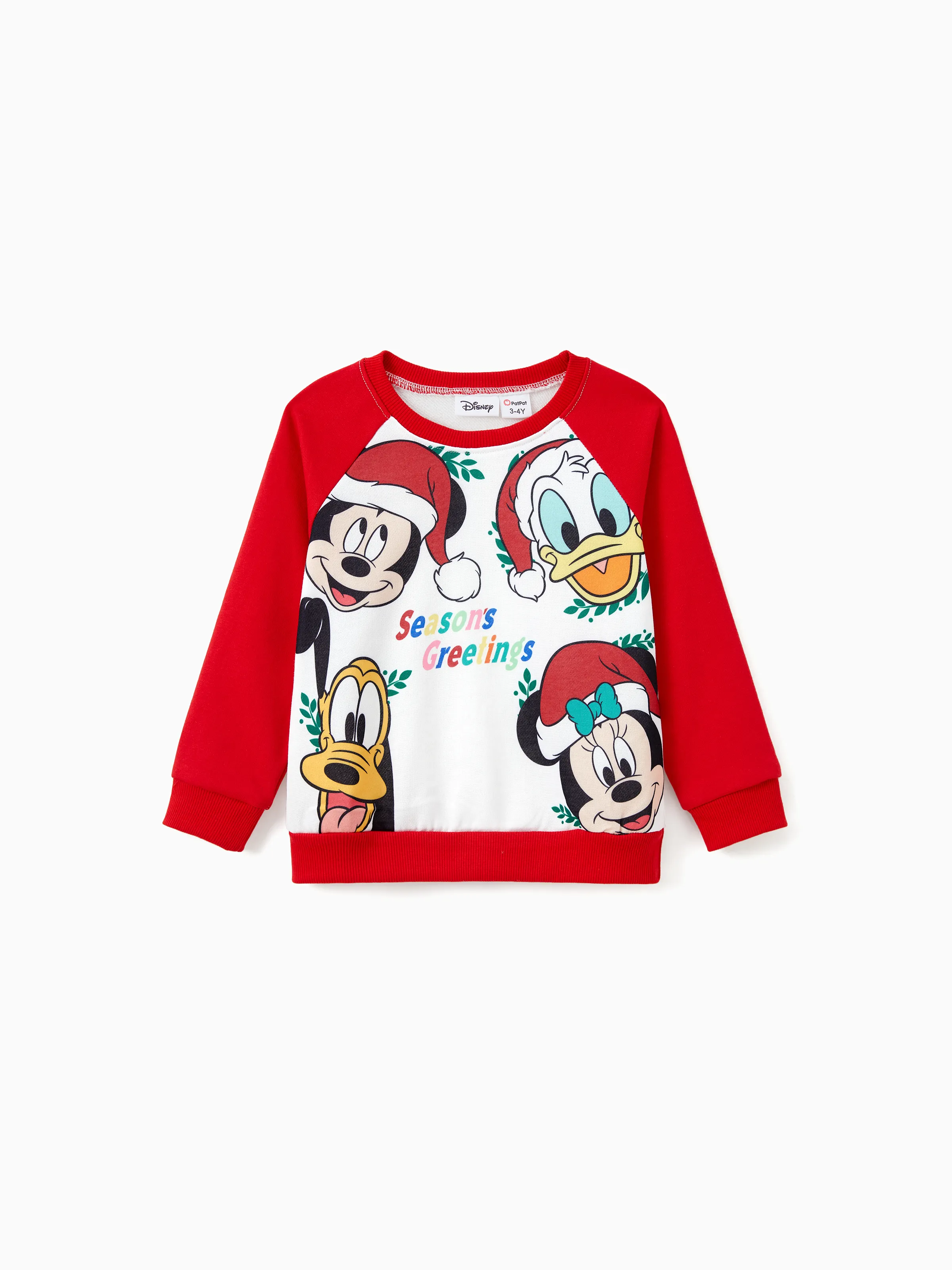 

Disney Mickey and Friends Family Matching Christmas Character Print Long-sleeve Sweatshirt