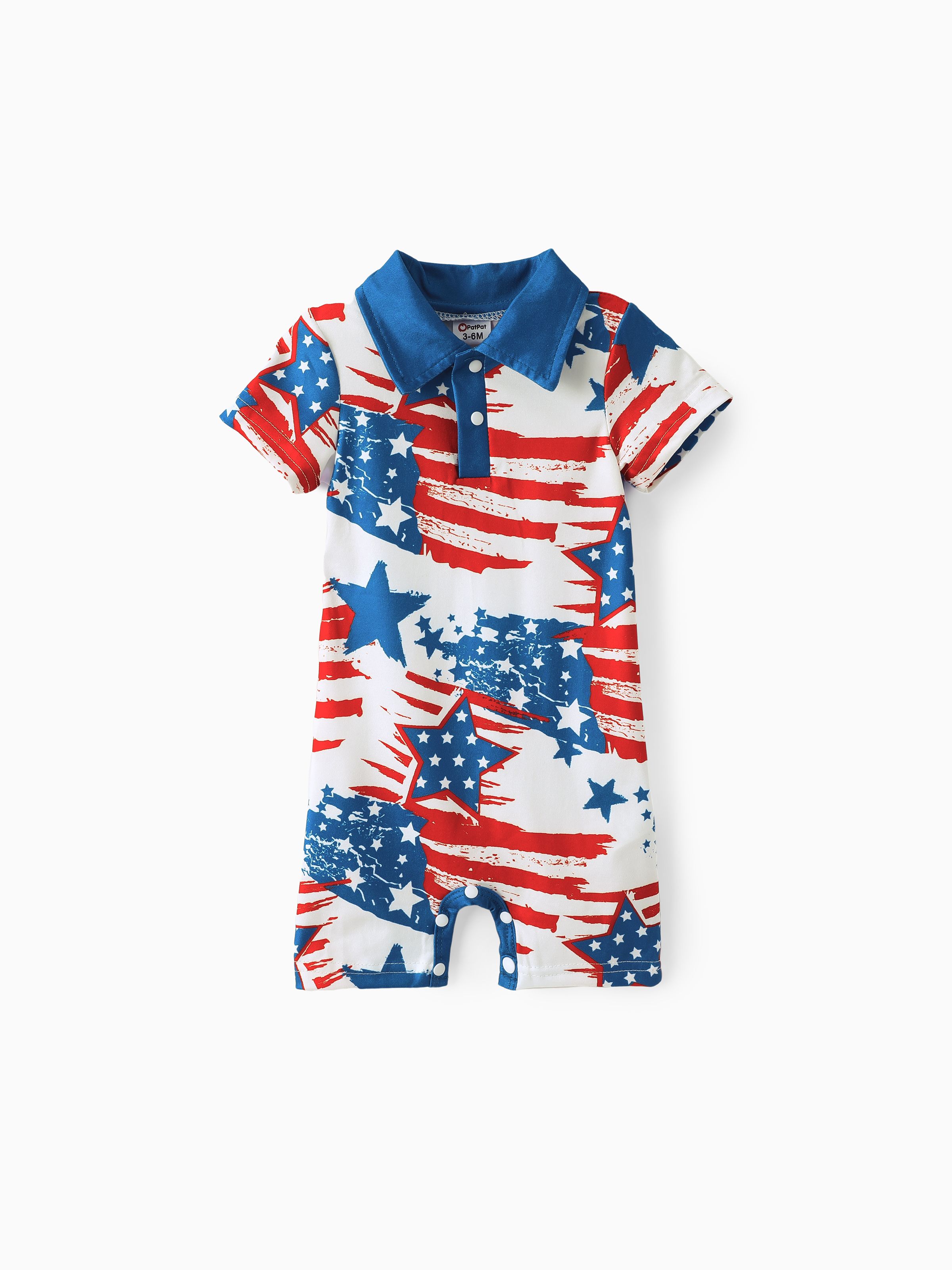 

Baby Boy Independence Day Short Sleeve Jumpsuit