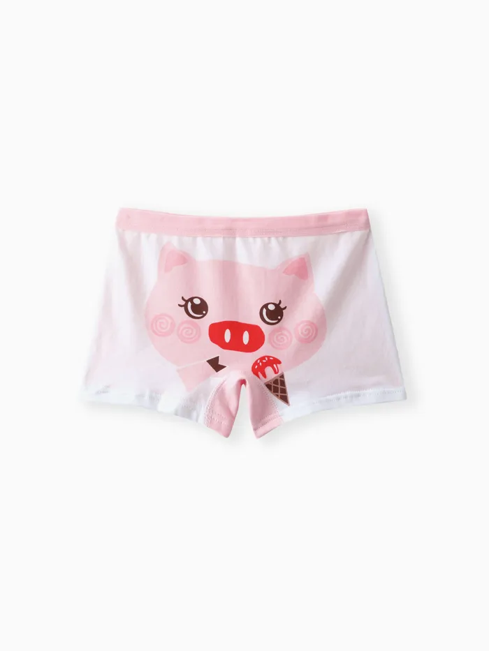 Childlike Animal Pattern Tight Underwear Set for Girls (1pc), Cotton-Chlorofibre Material