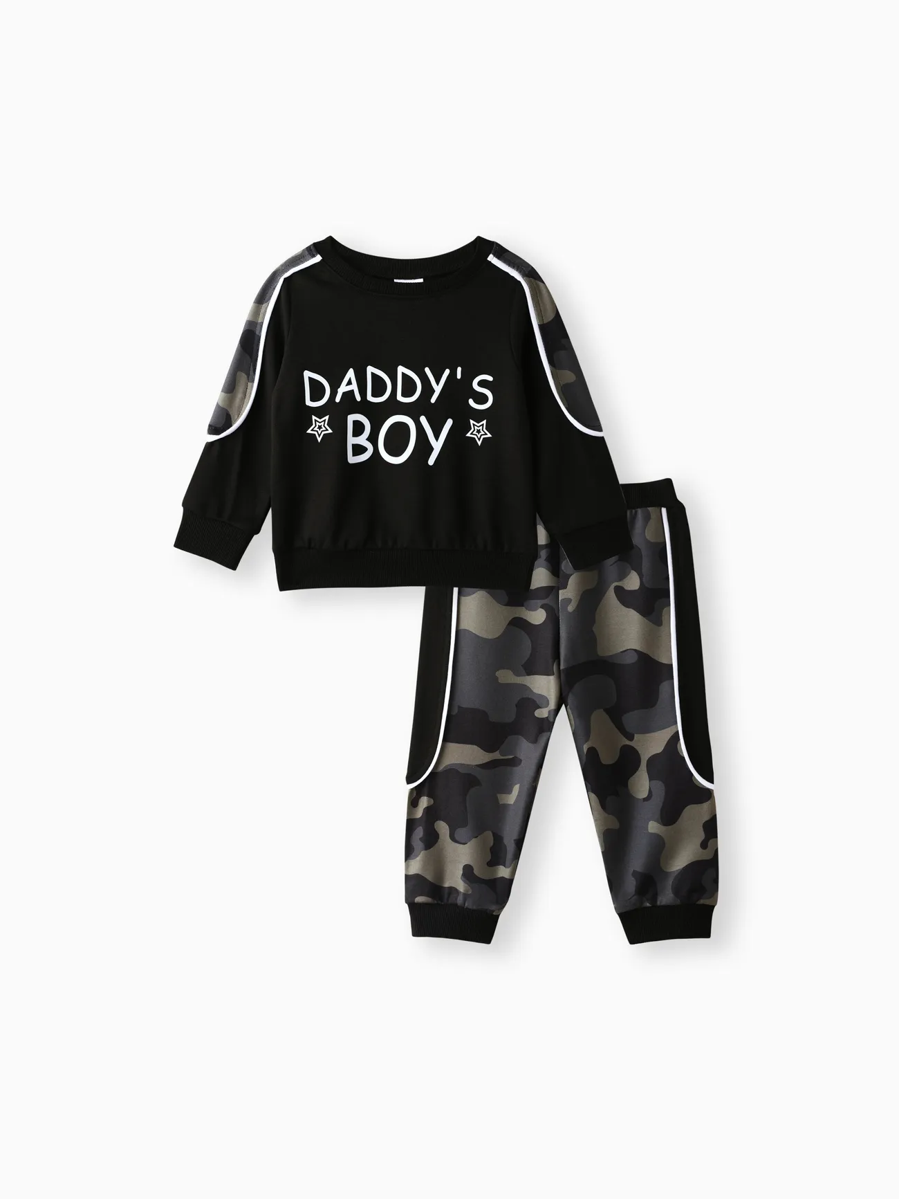 

2pcs Baby Boy Casual Style Camouflage Set