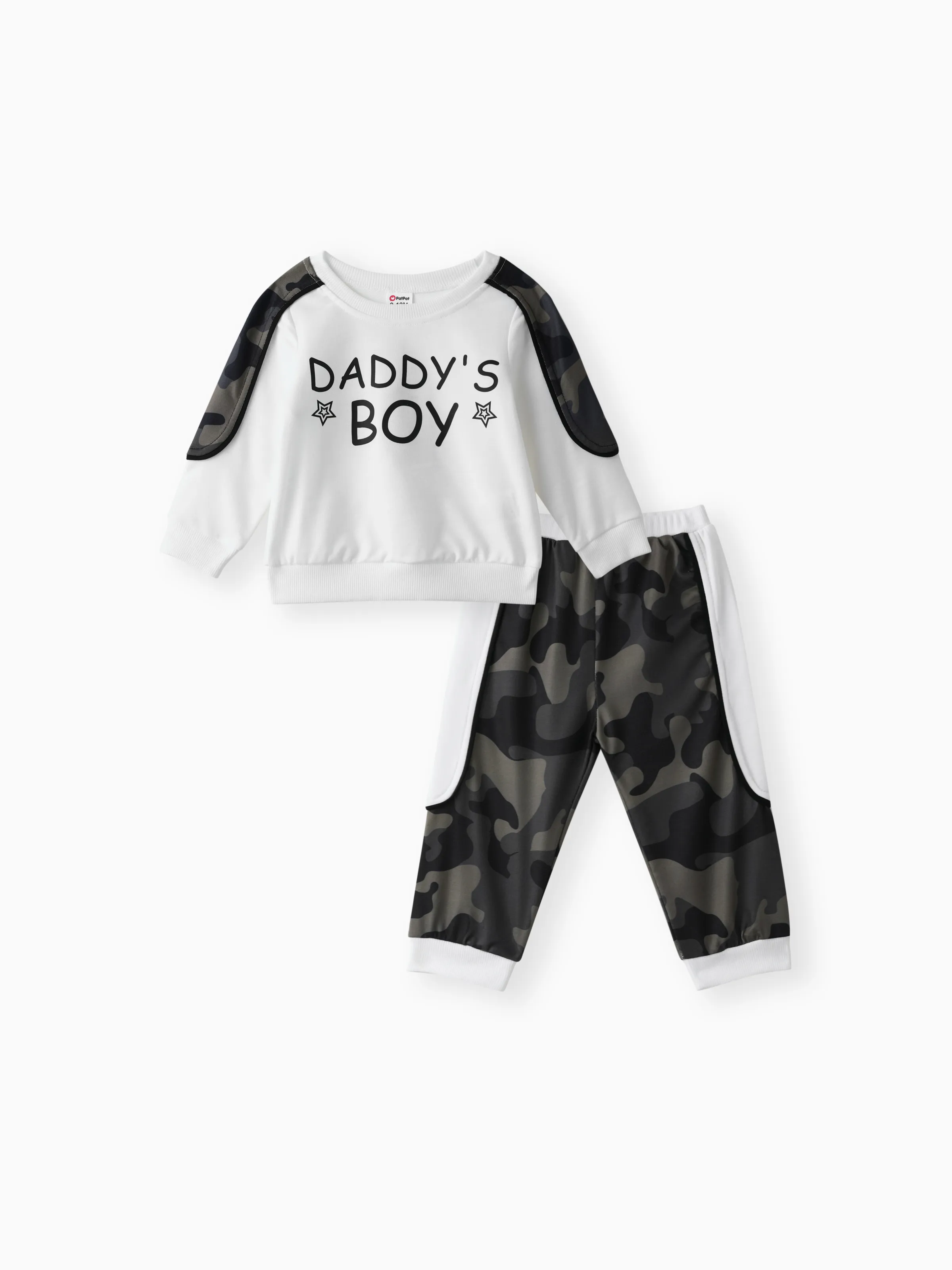 

2pcs Baby Boy Casual Style Camouflage Set