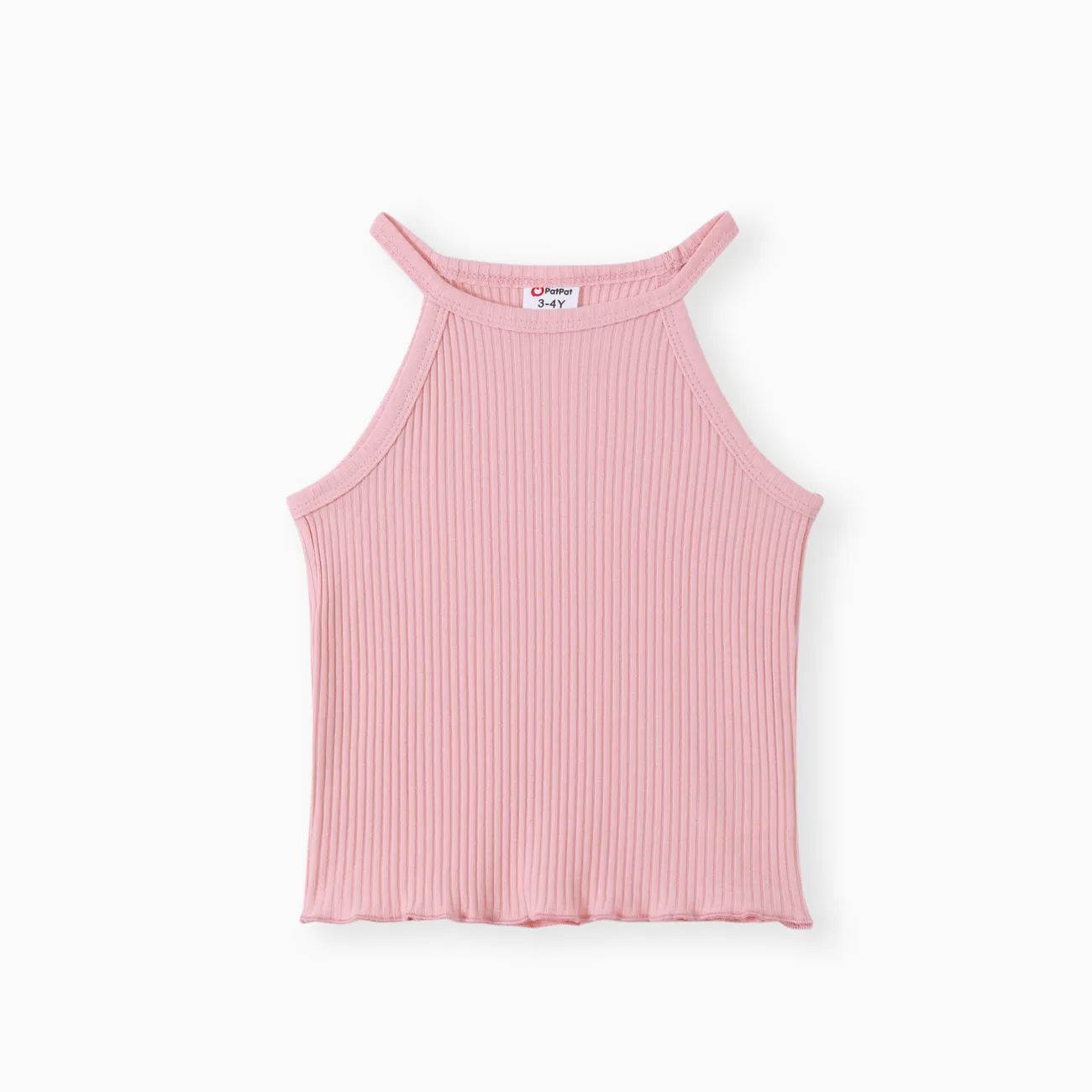 Toddler Girl Solid Ribbed Halter Tank Top