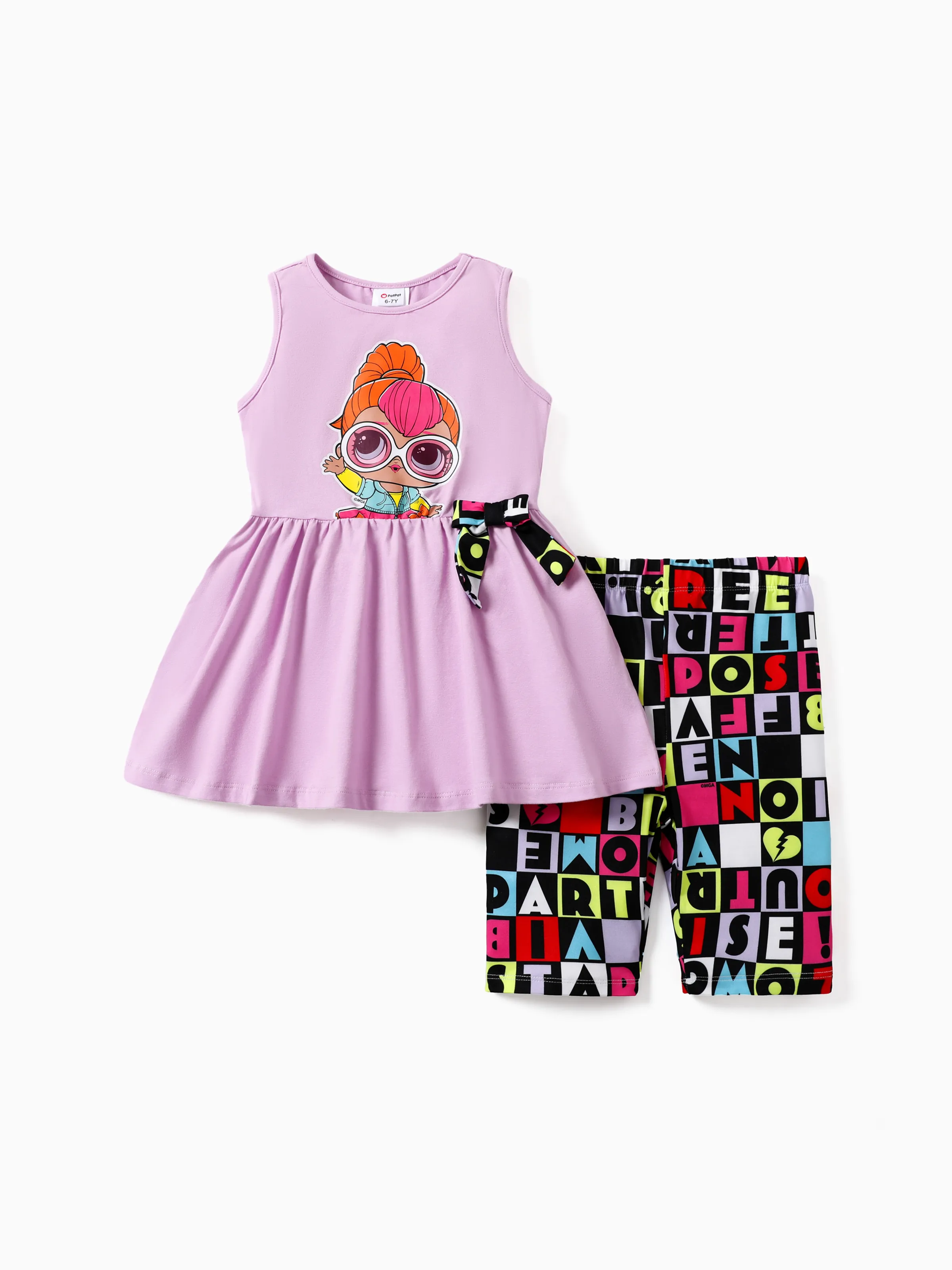 

L.O.L. SURPRISE! 2pcs Toddler Girl Cotton Sleeveless Set with Shorts Set
