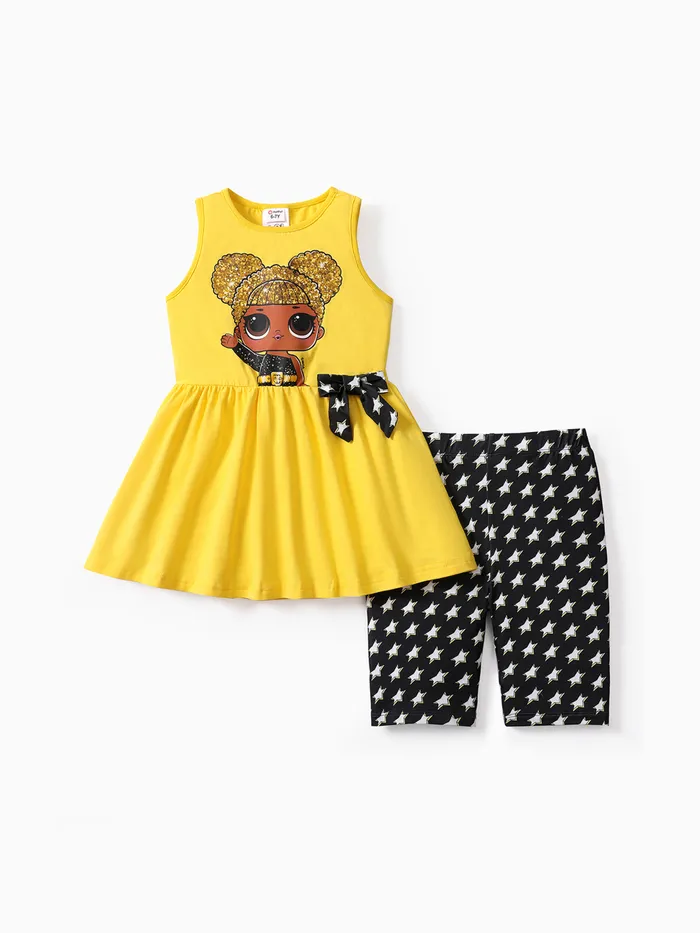 L.O.L. SURPRISE! 2pcs Toddler Girl Cotton Sleeveless Set with Shorts Set