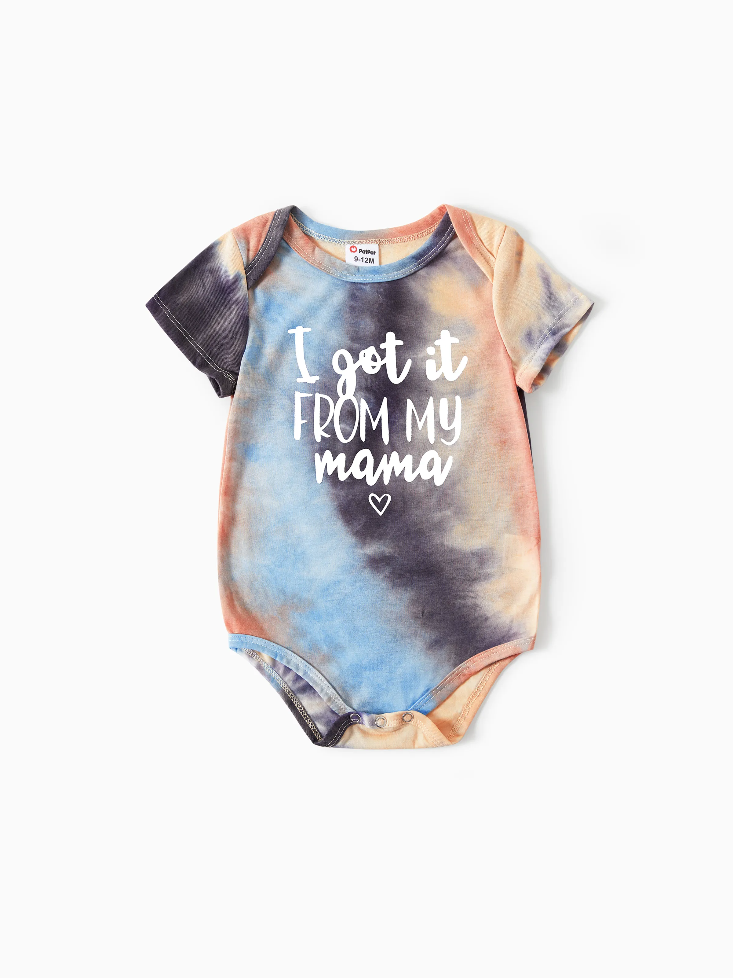 

Mommy and Me Tie-Dye Letter Printed Short-Sleeve Tops