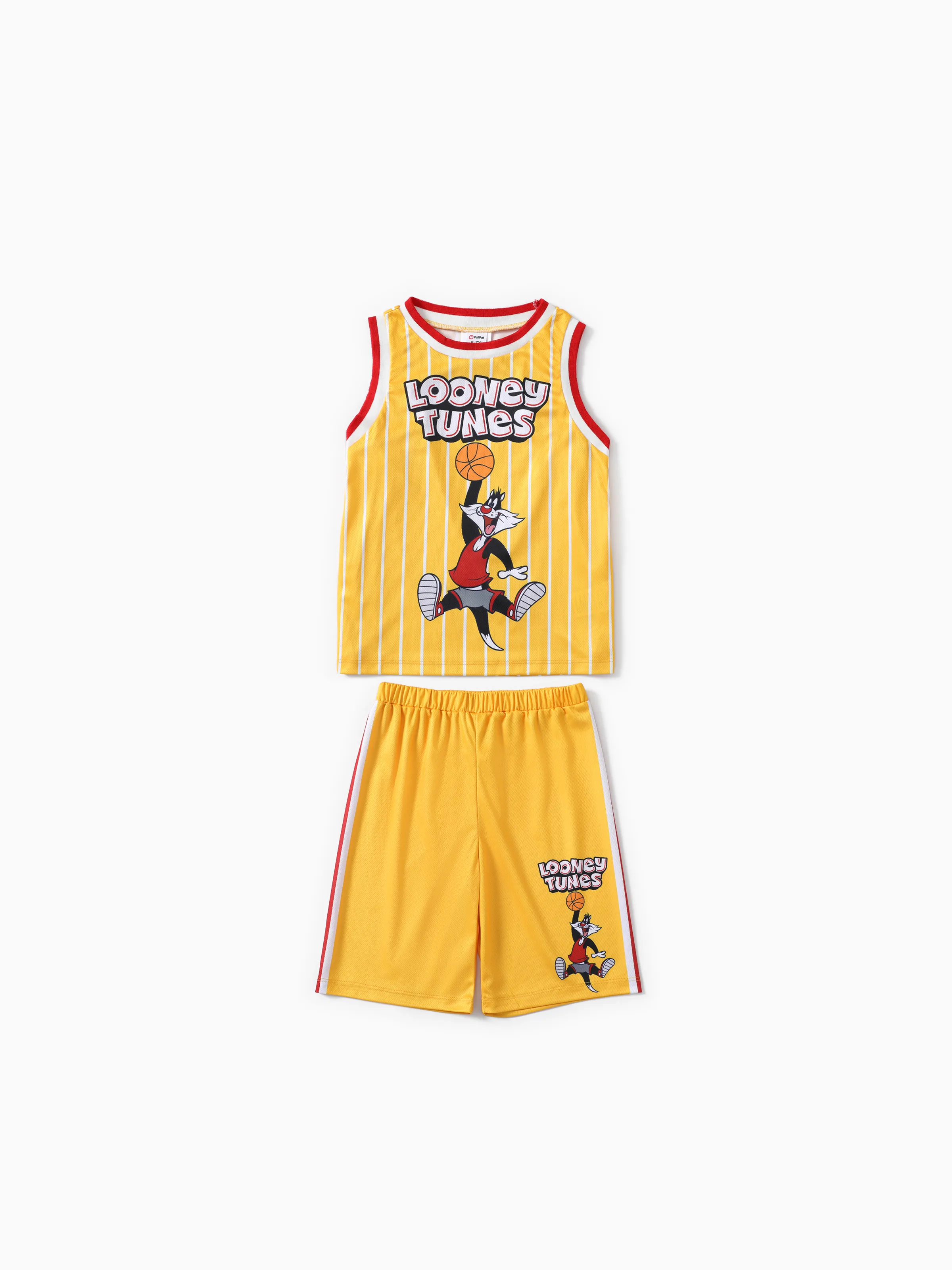 

Looney Tunes Toddler/Kid Boys 2pcs Character Basketball Striped Tank Top with Shorts Sporty Set