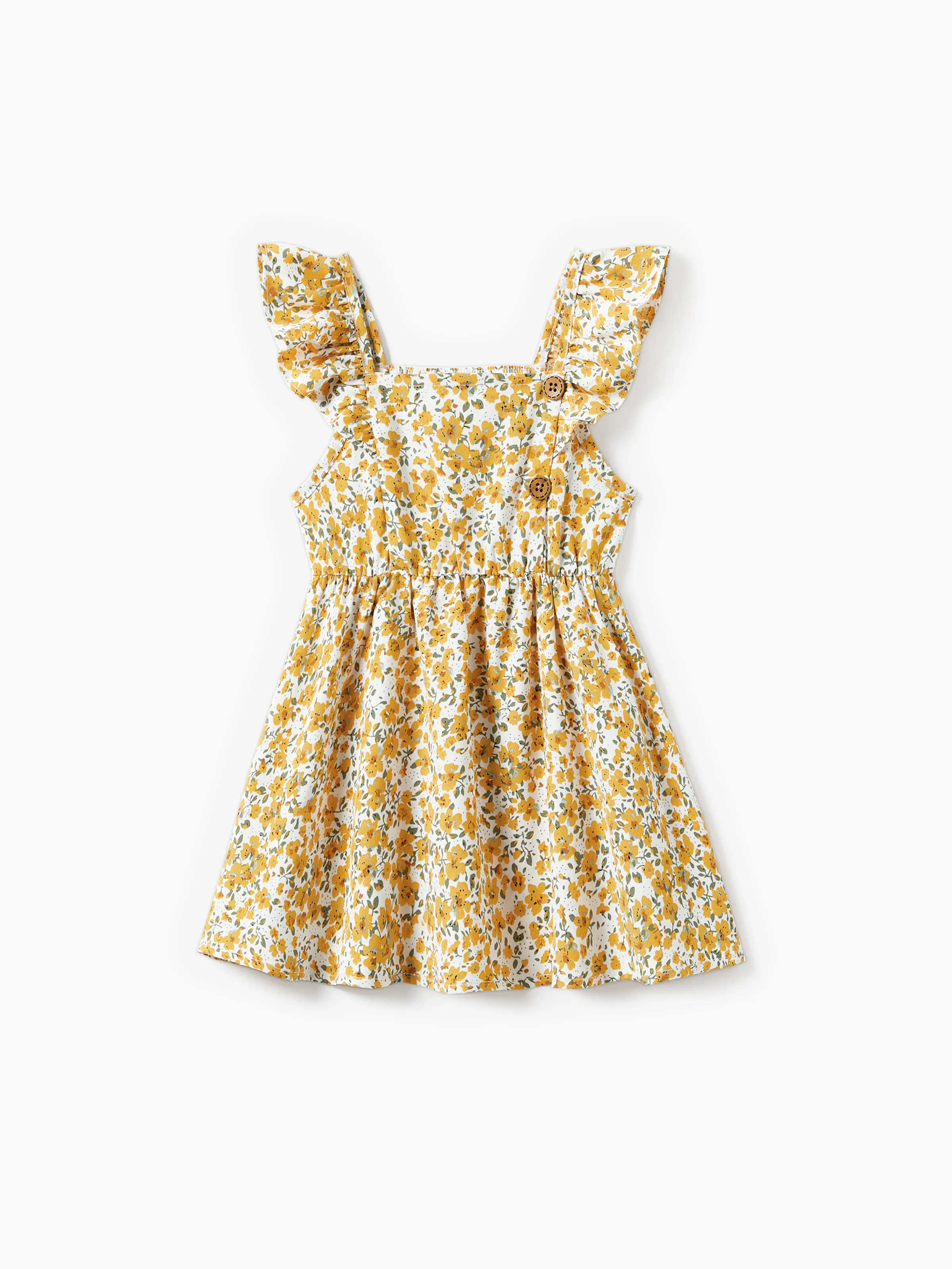 

Family Matching Raglan Sleeves Tee and Ditsy Floral Ruffle Trim Strap Dress Sets