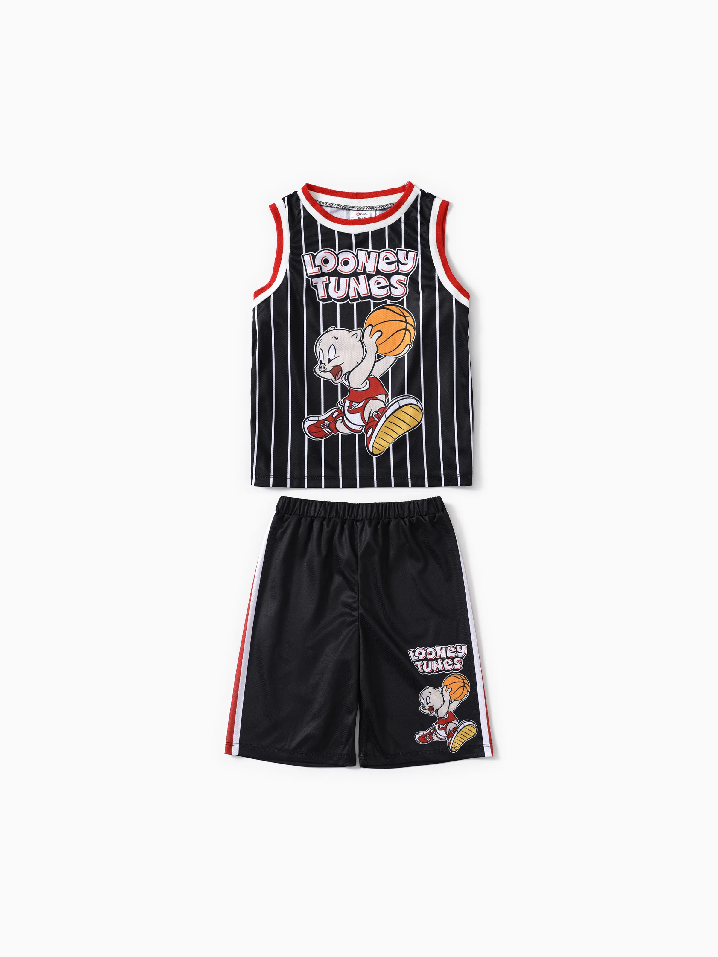 

Looney Tunes Toddler/Kid Boys 2pcs Character Basketball Striped Tank Top with Shorts Sporty Set