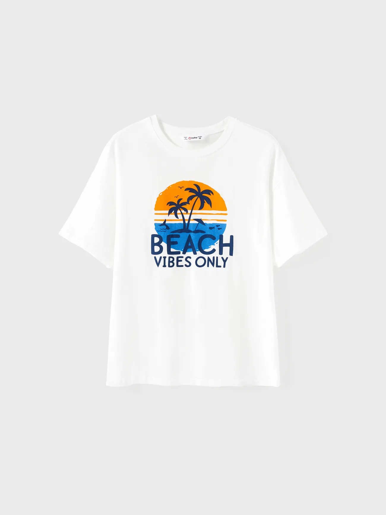 

Family Matching Island and Coconut Tree Pattern Beach Vacation Oversize Graphic Tee