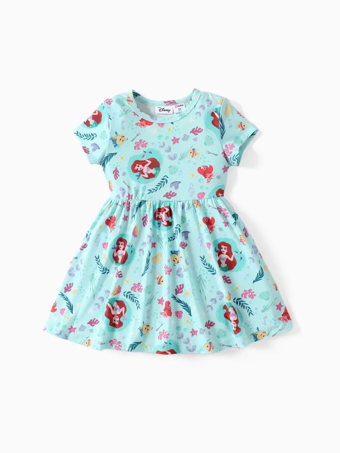 Disney Princess 1pc Toddler Girls Naia™ Short-Sleeve Character Print Floral Dress