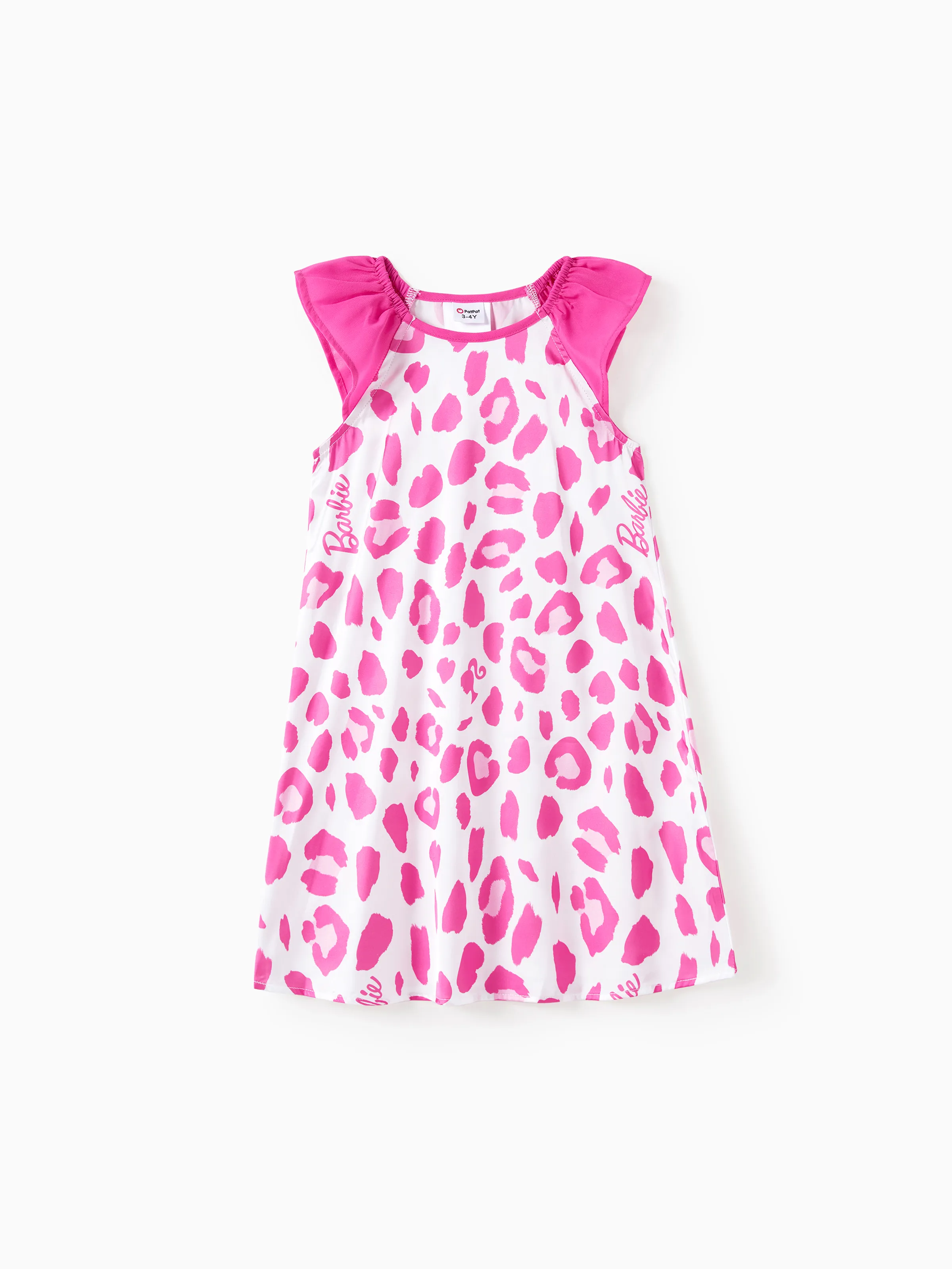 

Barbie Mommy and Me Pink Leopard Print Ruffled Sleeveless Dress/Loungewear