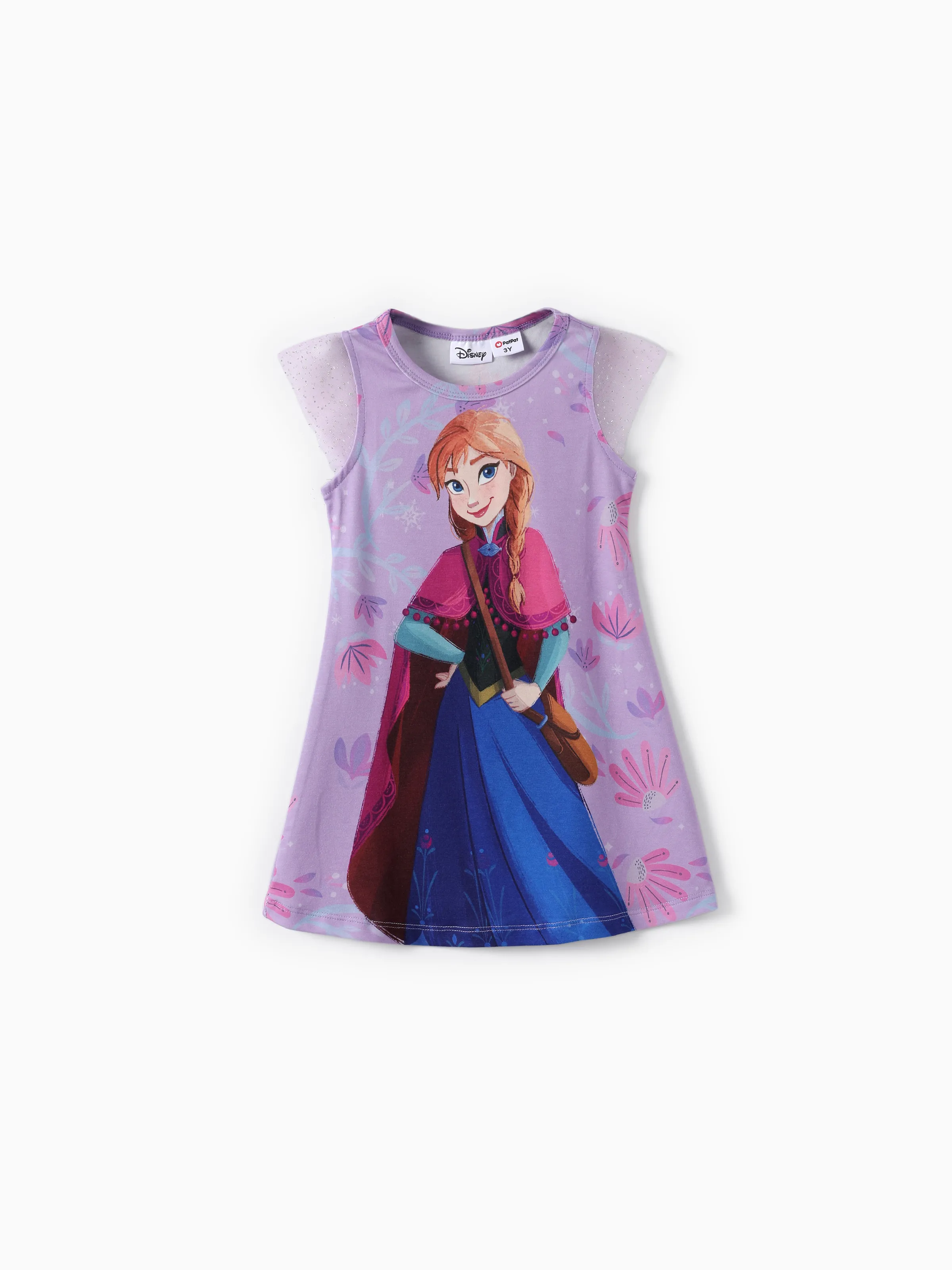 

Disney Frozen Toddler Girls Elsa/Anna 1pc Naia™ Sparkling Flutter-sleeve Sleeve Dress