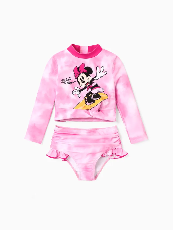 Disney Mickey e Amigos 2pcs Crianças Meninos / Meninas Personagem Tie Dye Print Swimsuit de duas peças

