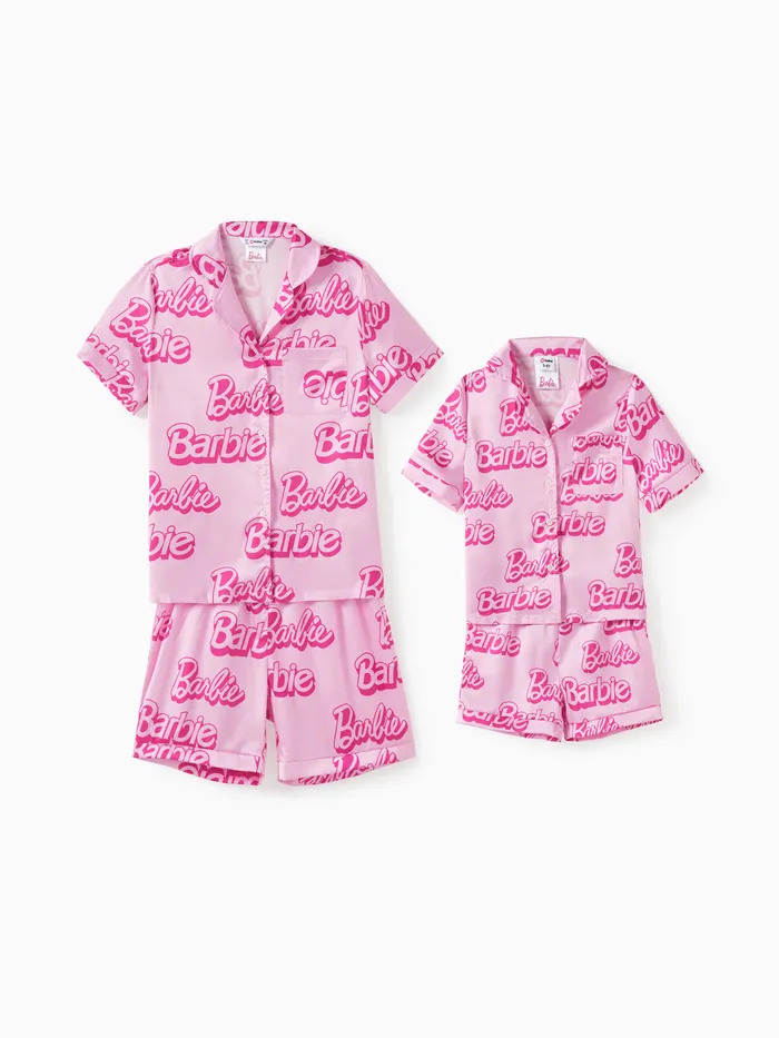 Barbie Mommy and Me Pink Classic Barbie Letter Casual Set